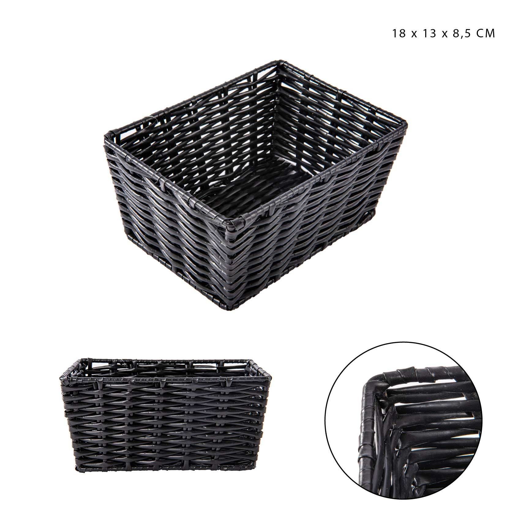 DC CASA CESTINO MULTIUSO 18X13X8.5CM NERO