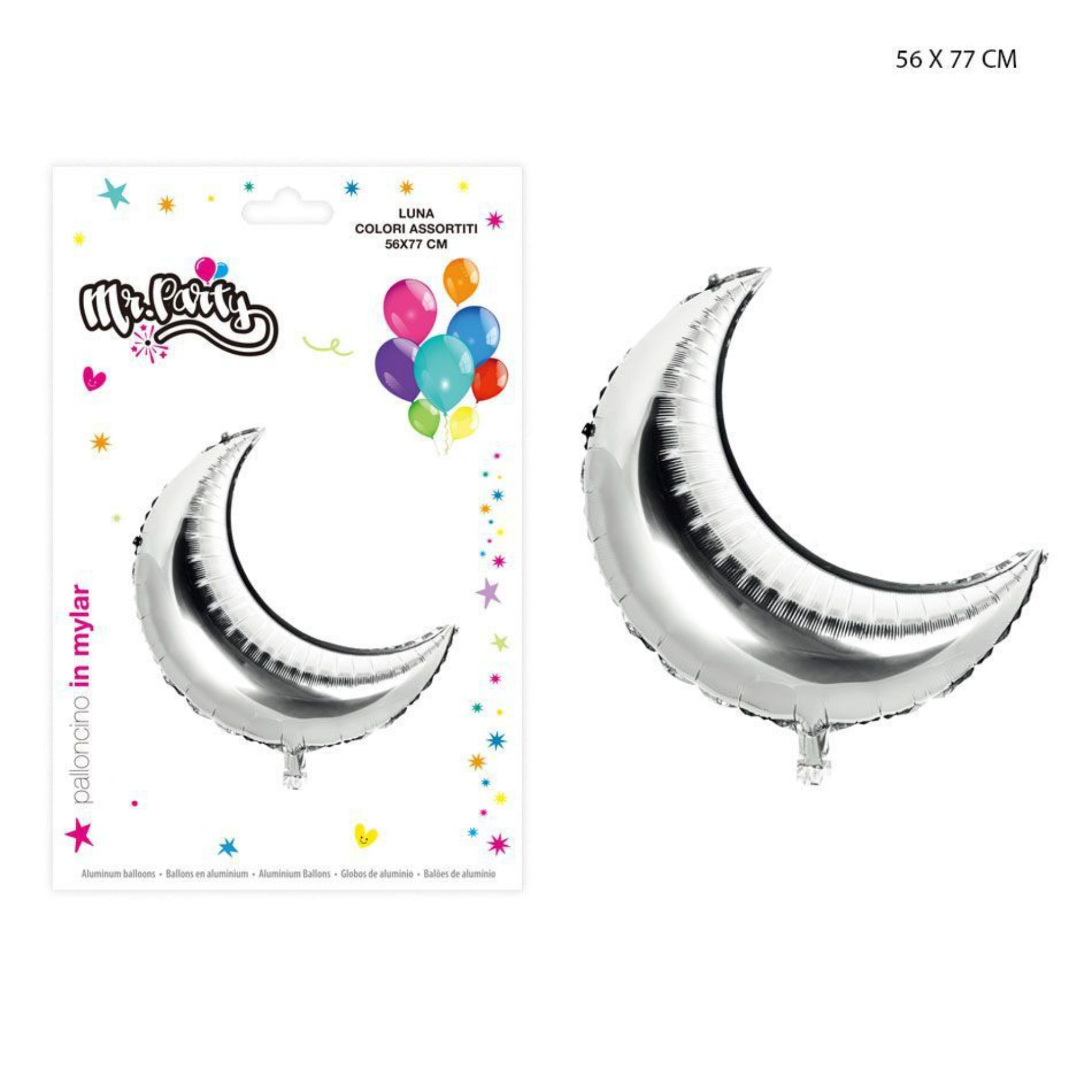 MR.PARTY PALLONCINO MYLAR LUNA 56X77CM