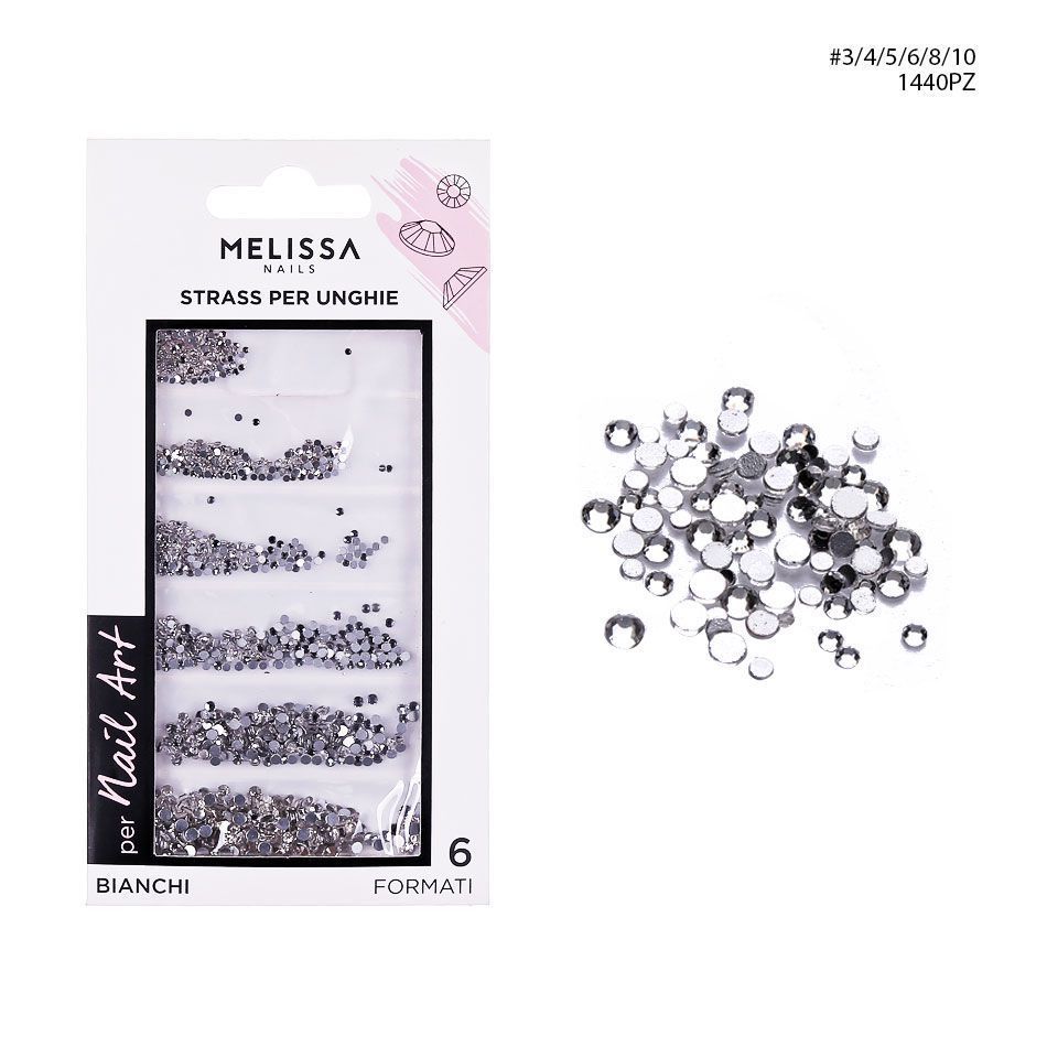 MELISSA STRASS UNGHIE BIANCO 12.39G ASS.
