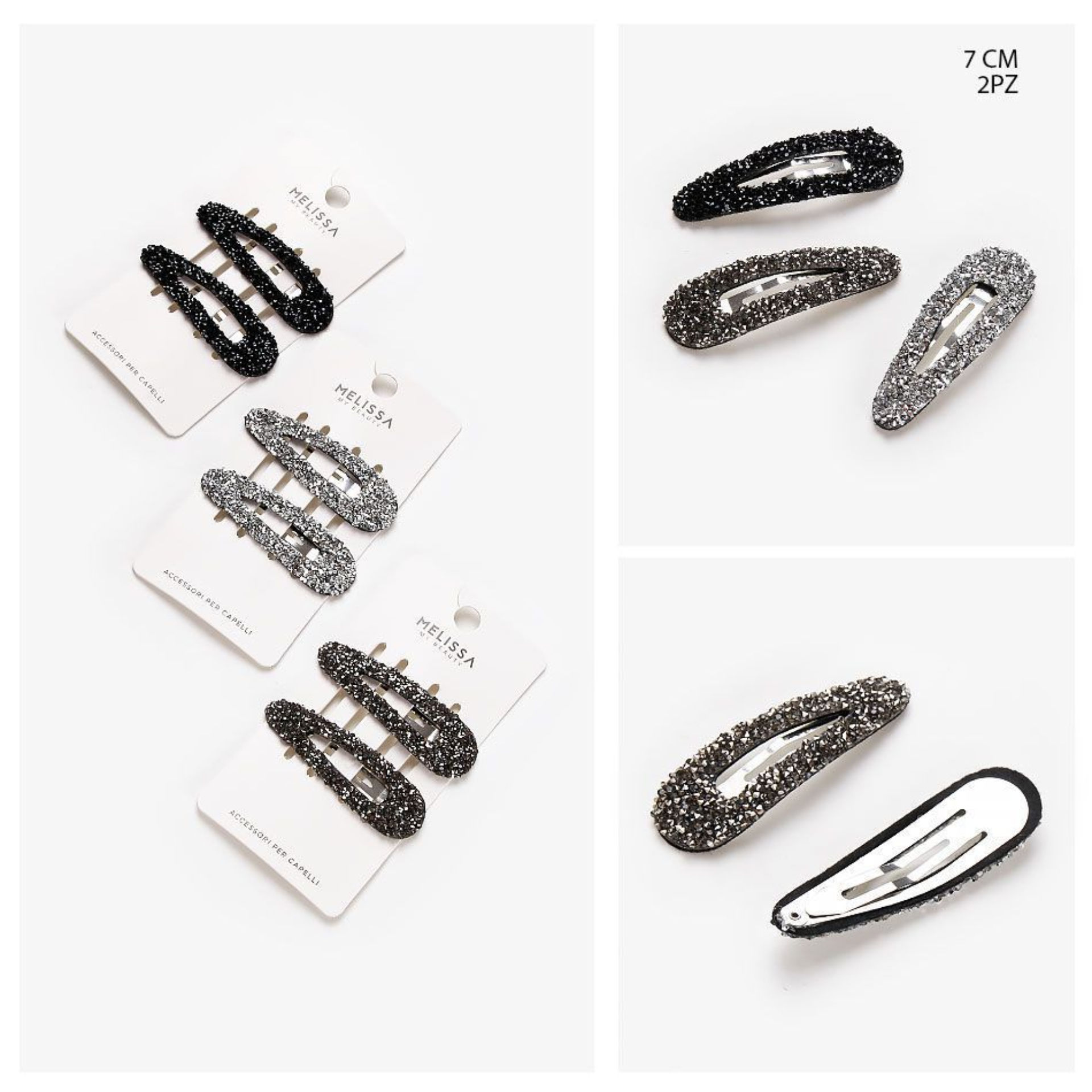 MELISSA MOLLETTA CAPELLI STRASS 7CM 2PZ