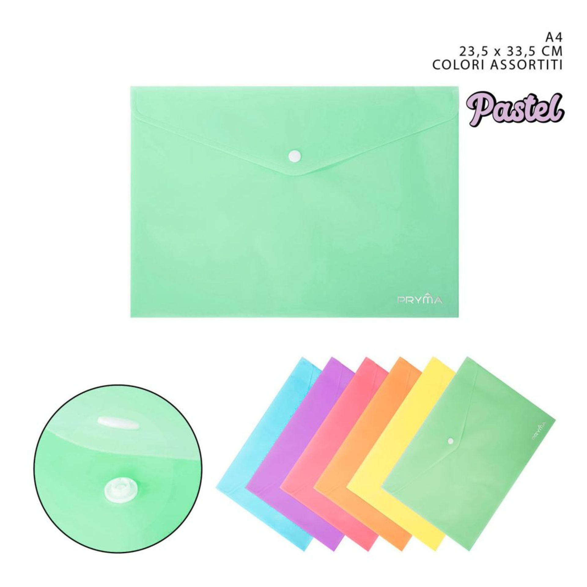 PRYMA L/PASTEL BUSTA C/BOTTONE A4Pryma