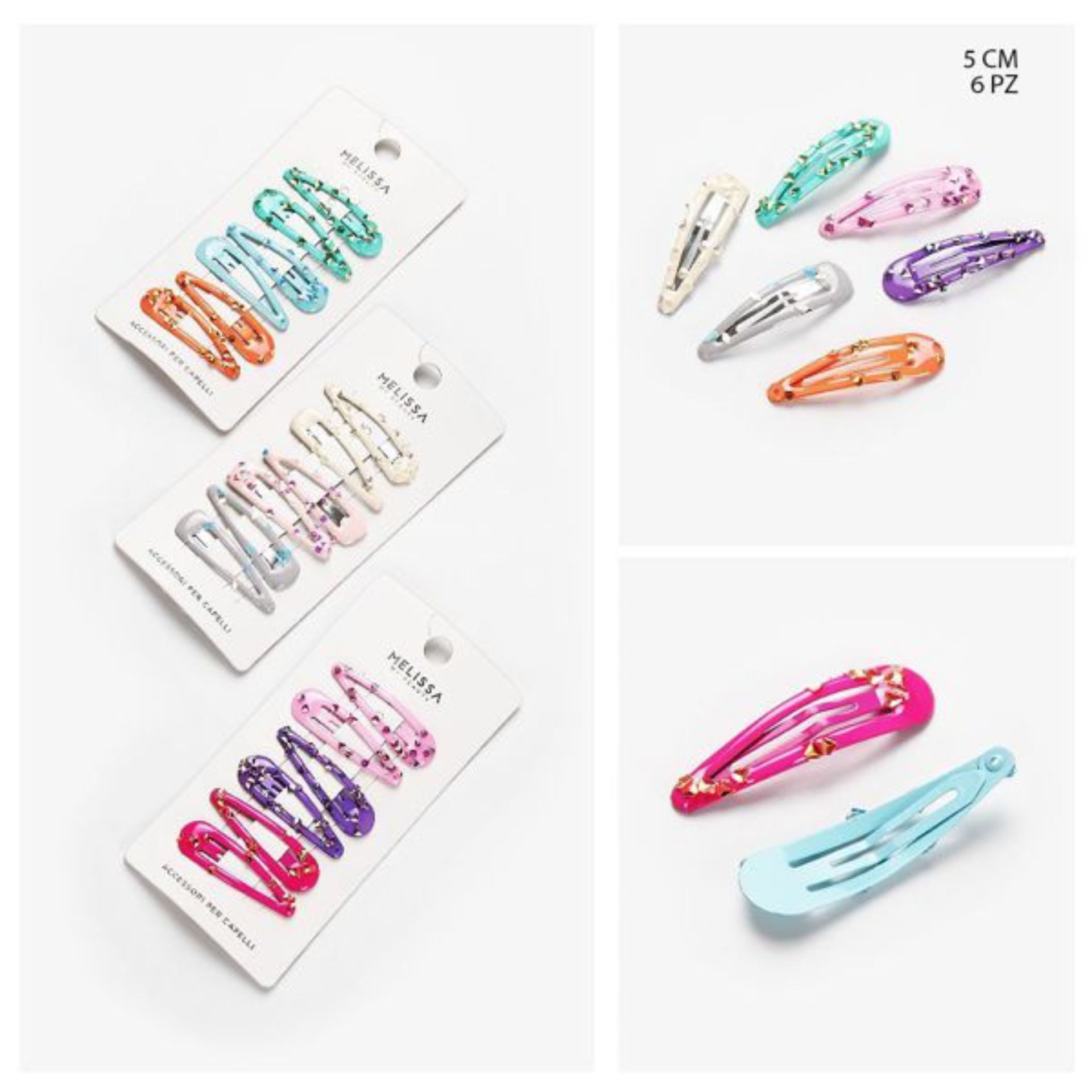 MELISSA CLIP CAPELLI 5CM 6PZ