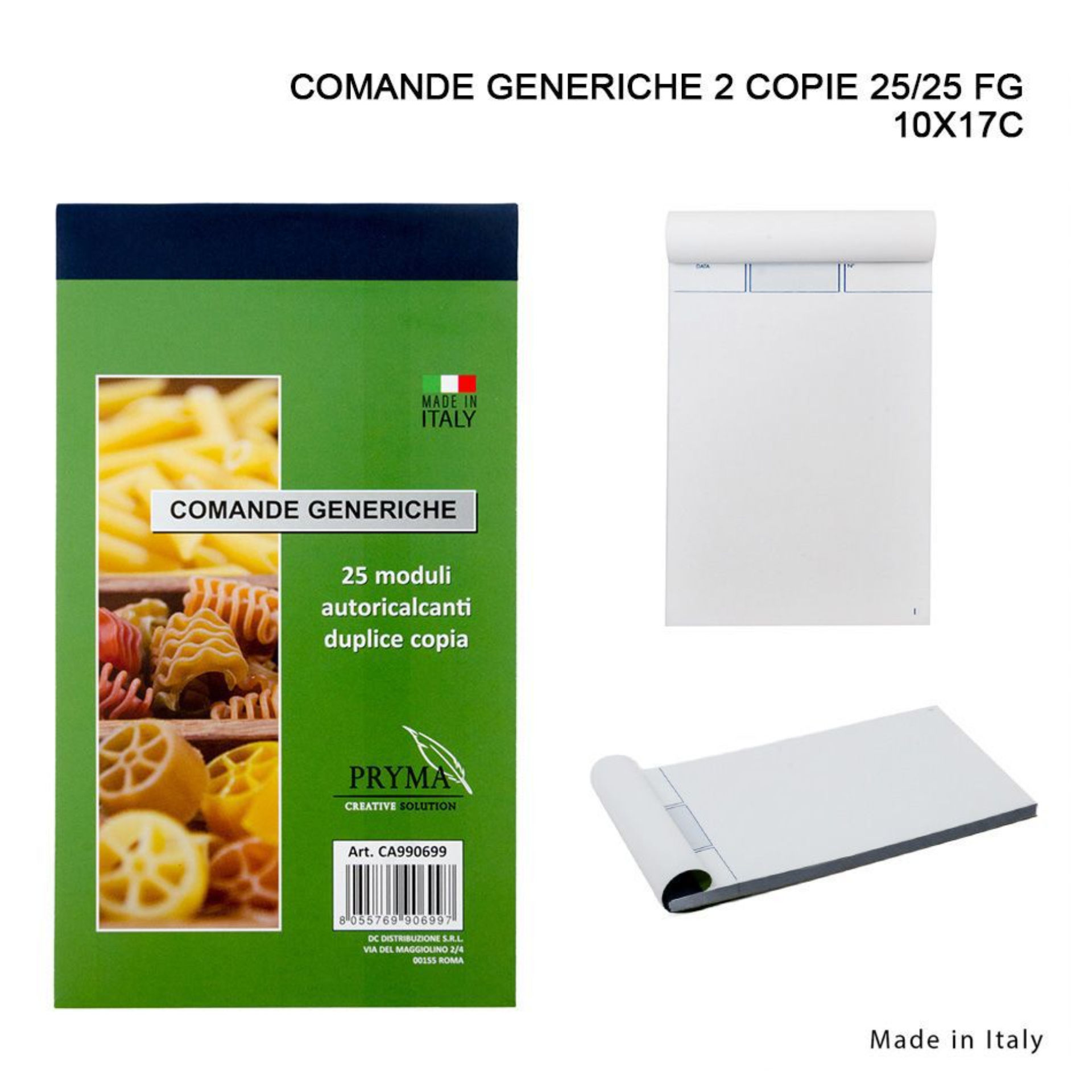 COMANDE GENERICHE 2 COPIE 25/25 FG 10X17CM