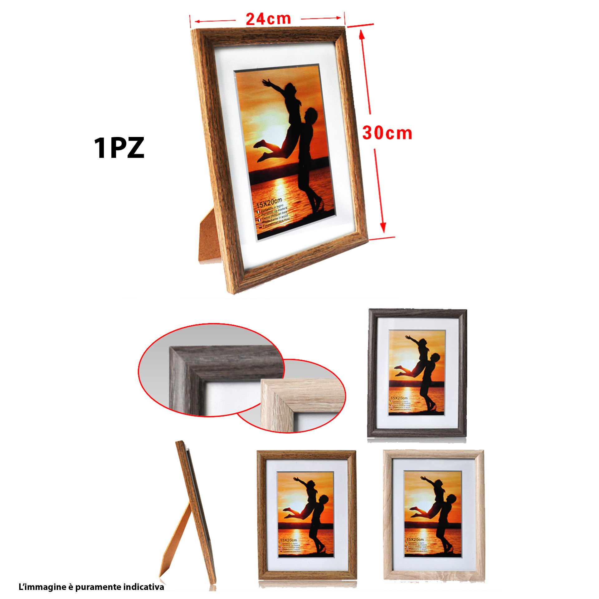 PORTAFOTO IN LEGNO 24*30CM