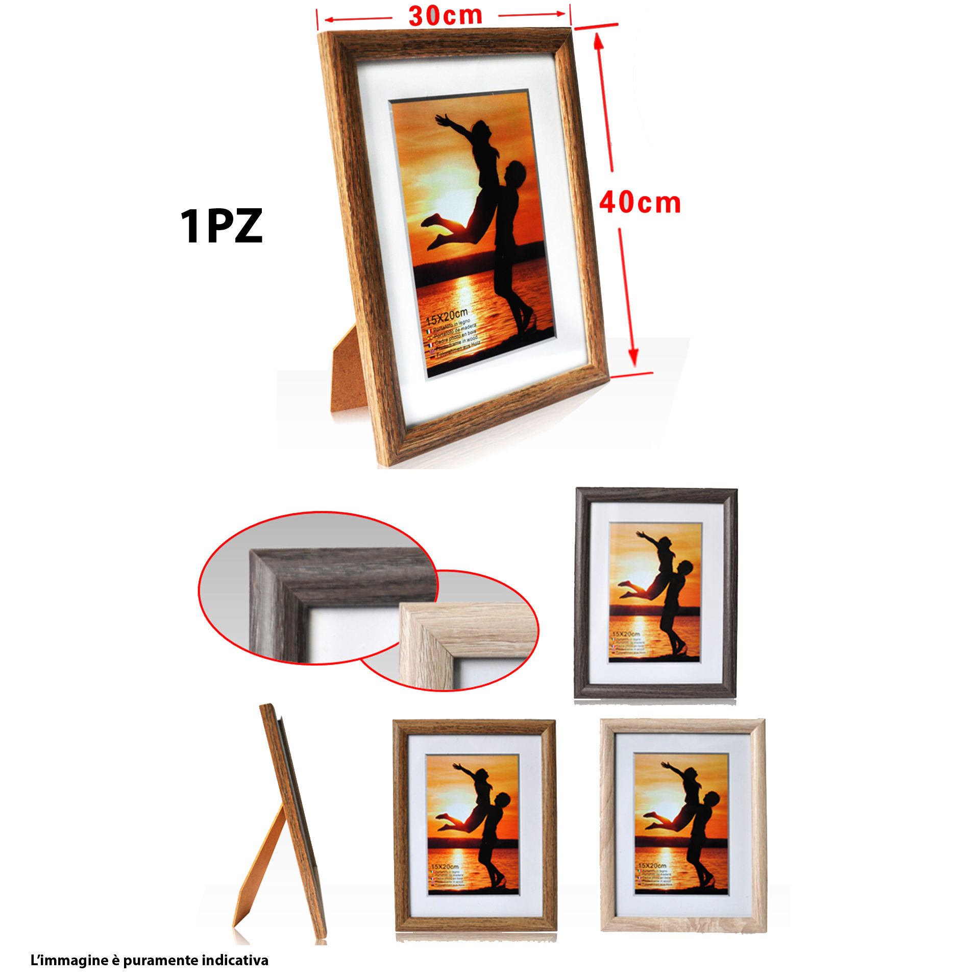 PORTAFOTO IN LEGNO 30*40CM