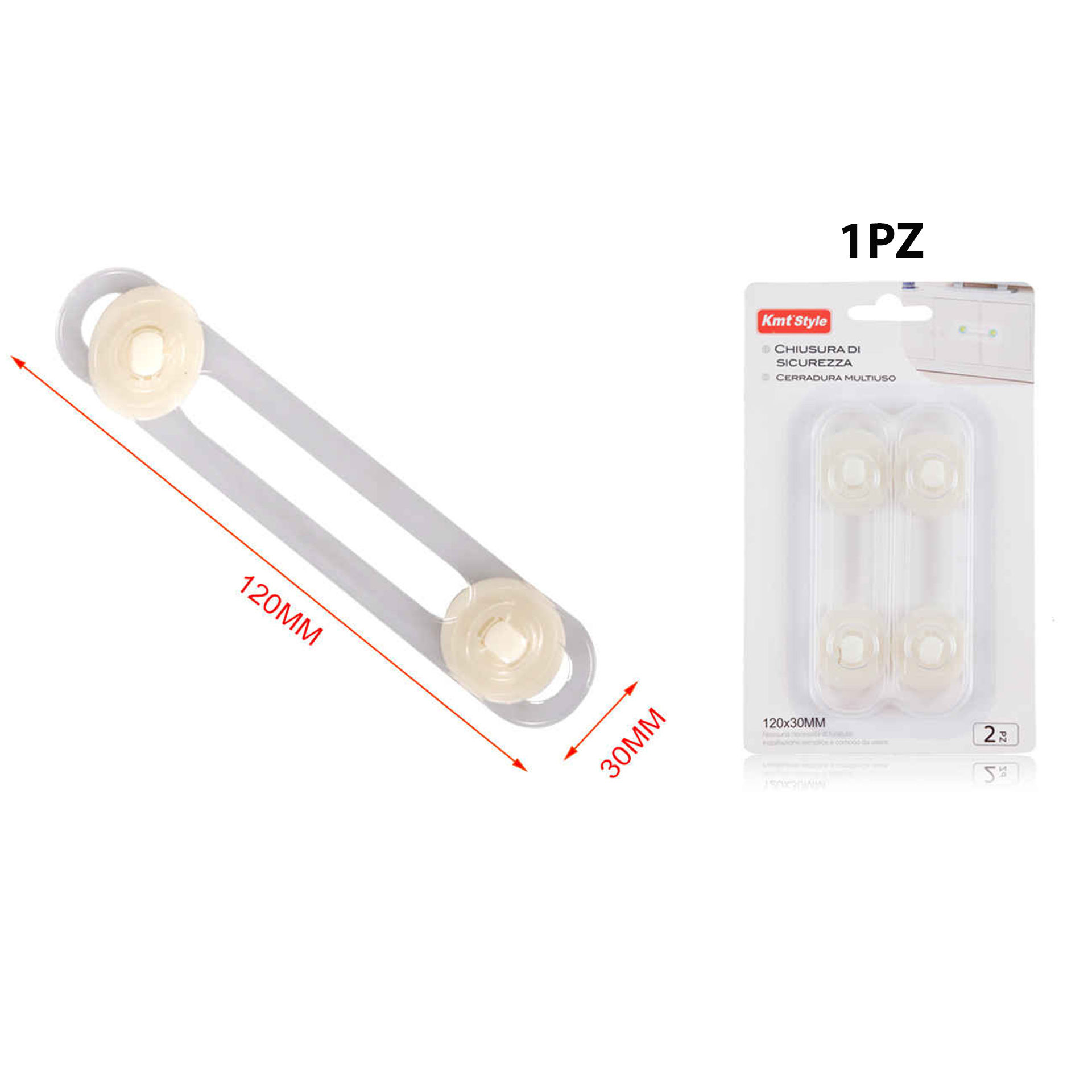 CHIUSURA DI SICUREZZA 120*30MM 2PZ