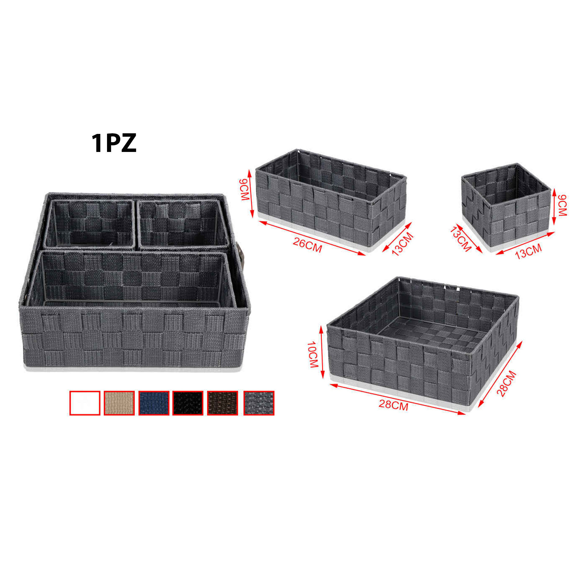 SET CESTINO PORTAOGGETTI 4PZ