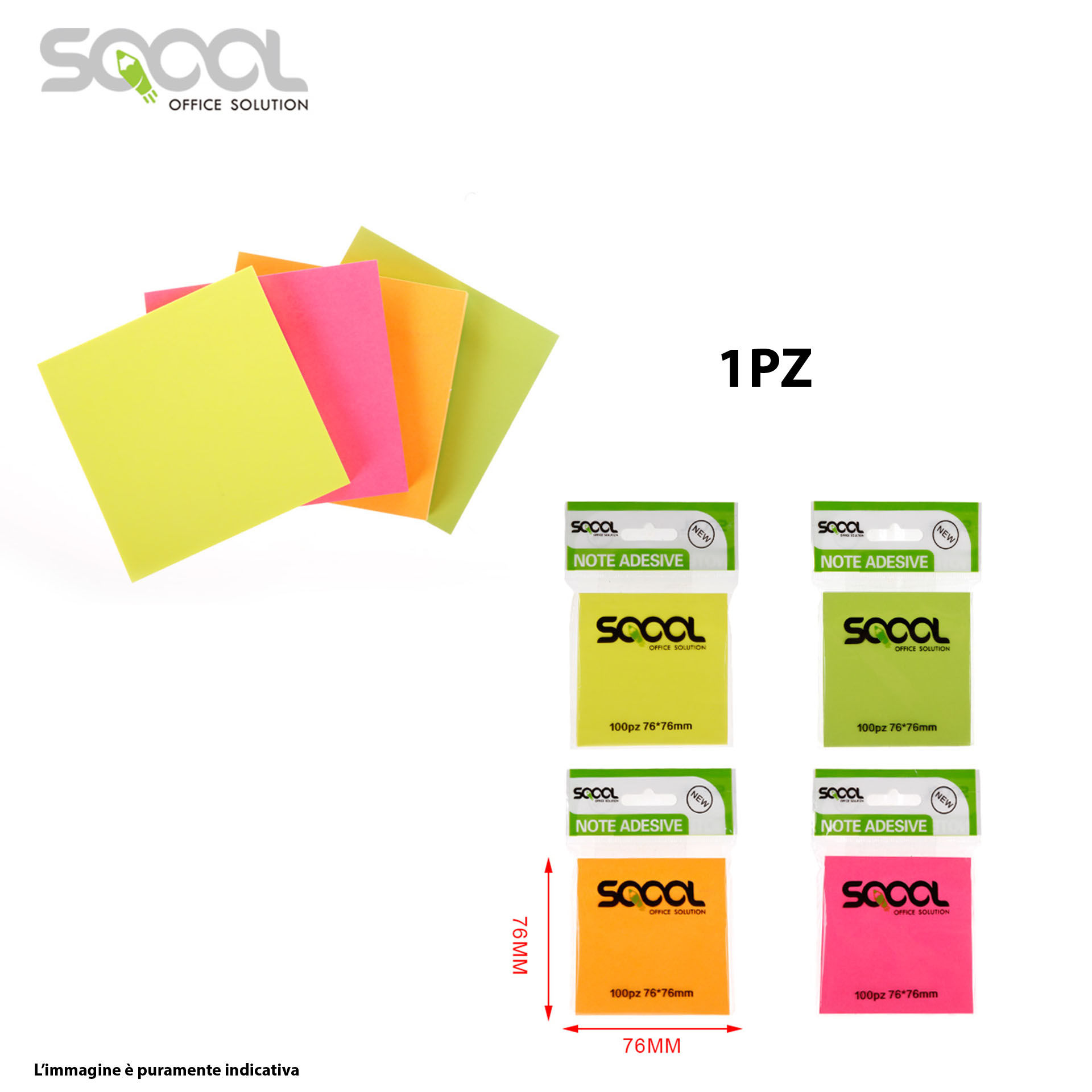 NOTE ADESIVE 100PZ 76*76MM 6716121