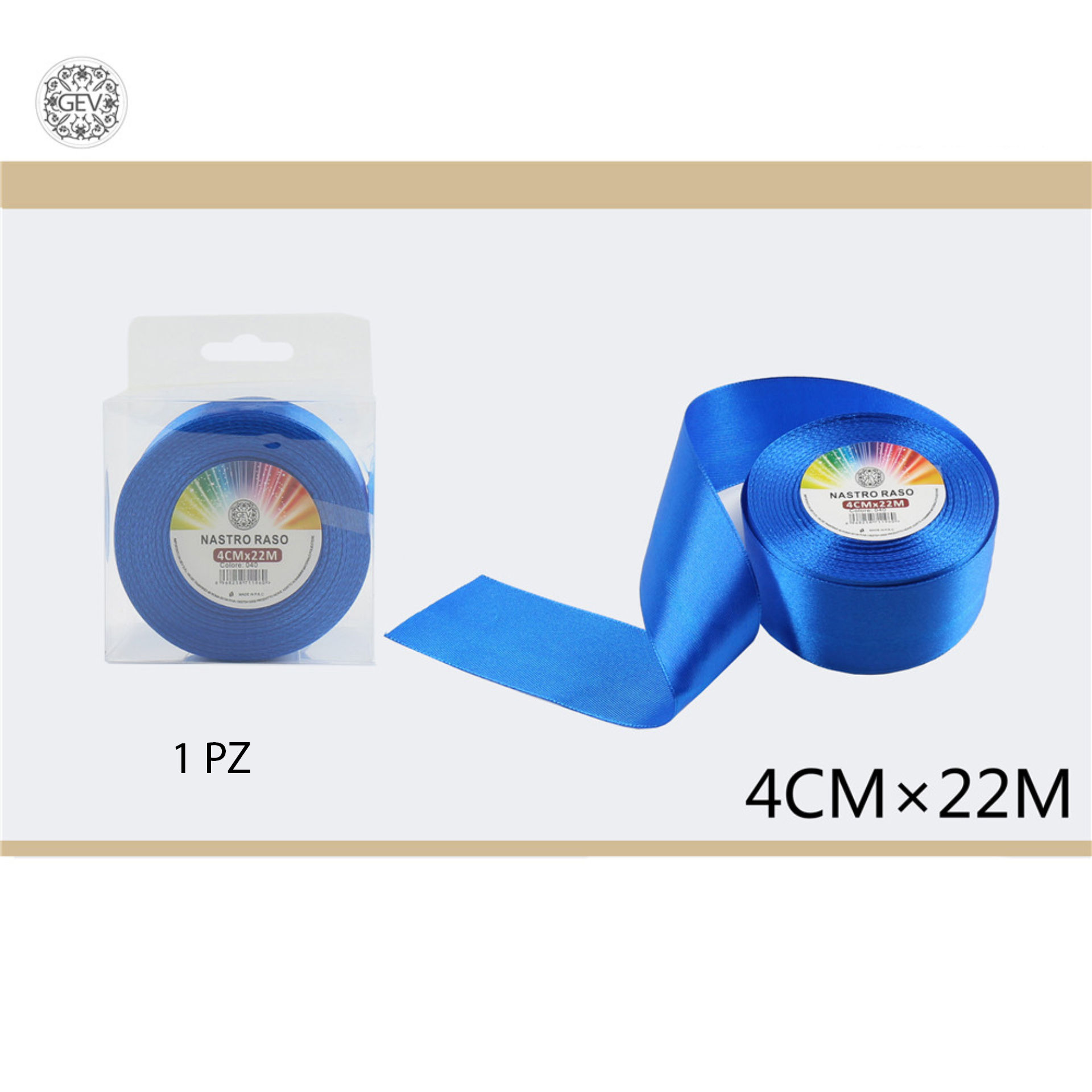 GEV NASTRO RASO 4CMX25M BLUGev