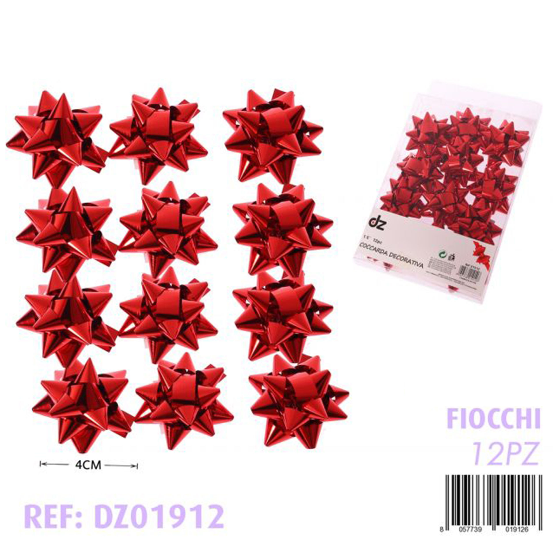 FIOCCHI REGALO ROSSO LUCIDO 12PZ