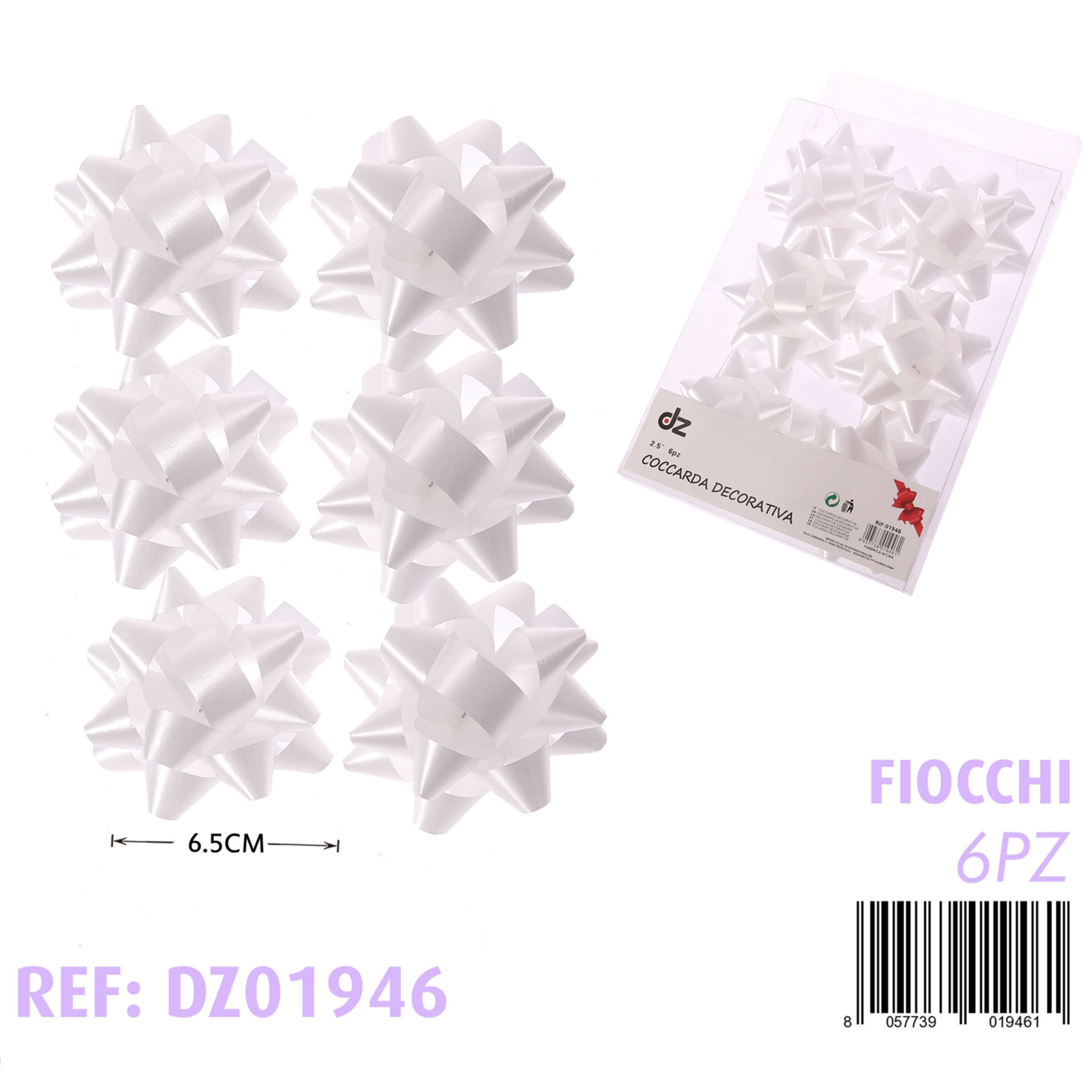 FIOCCHI REGALO BIANCO OPACO 6PZ