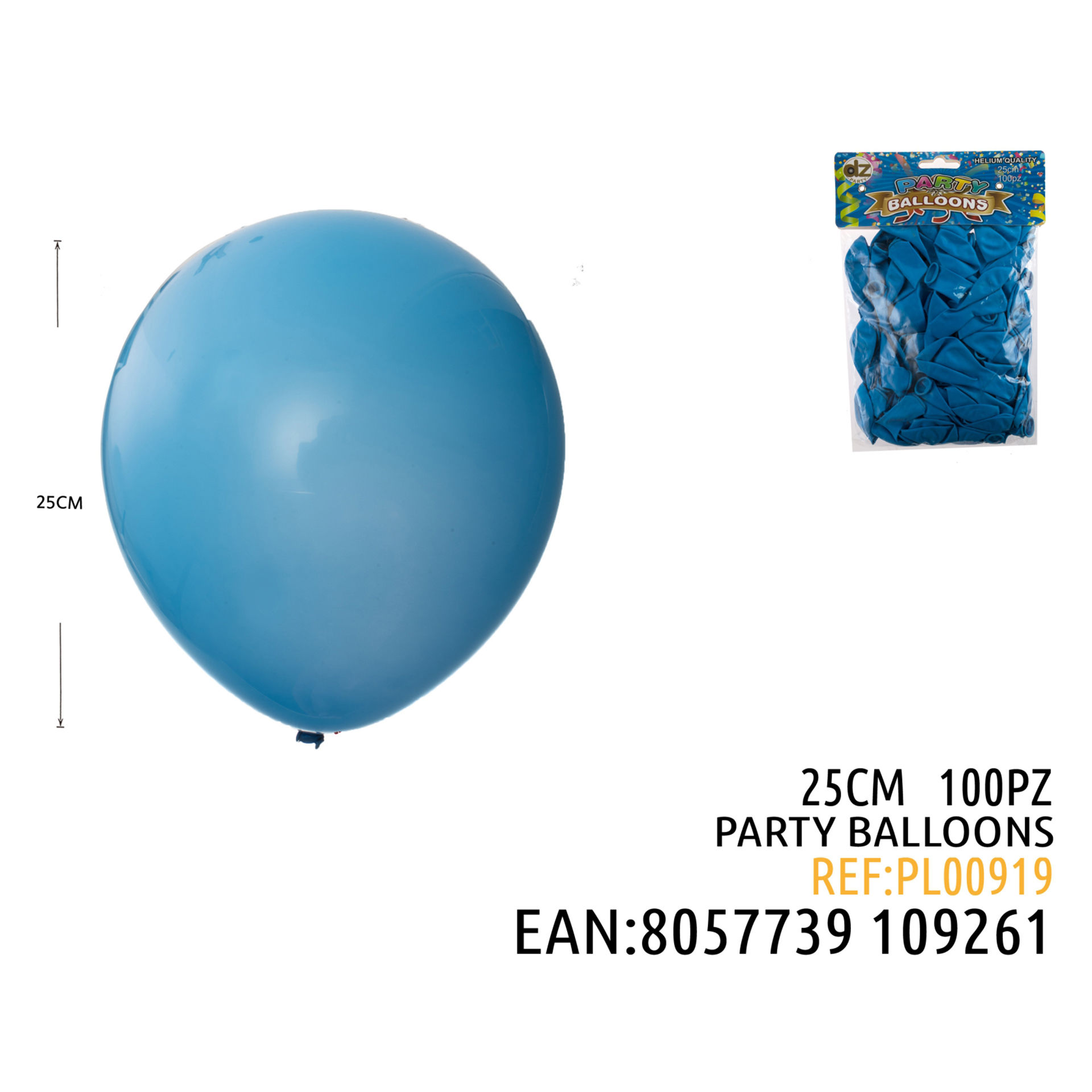 100 PALLONCINO AZZURRO