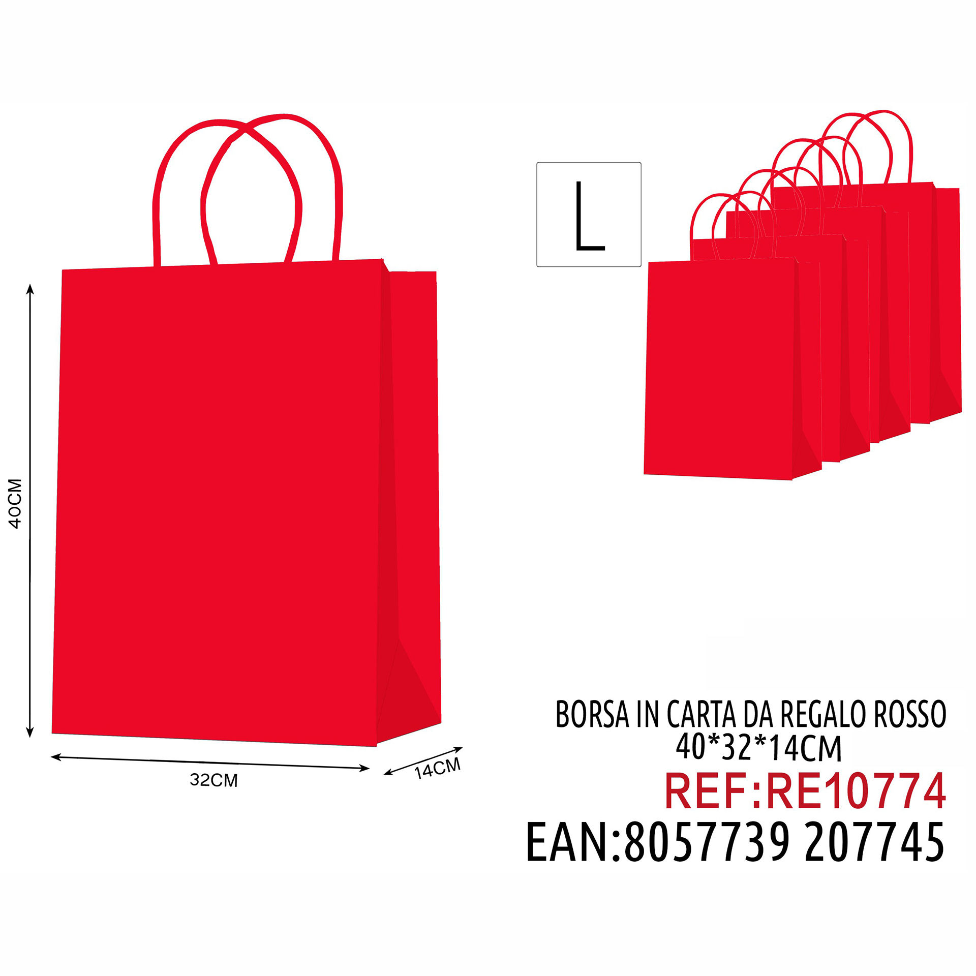 BORSA IN CARTA DA REGALO 40*32*14