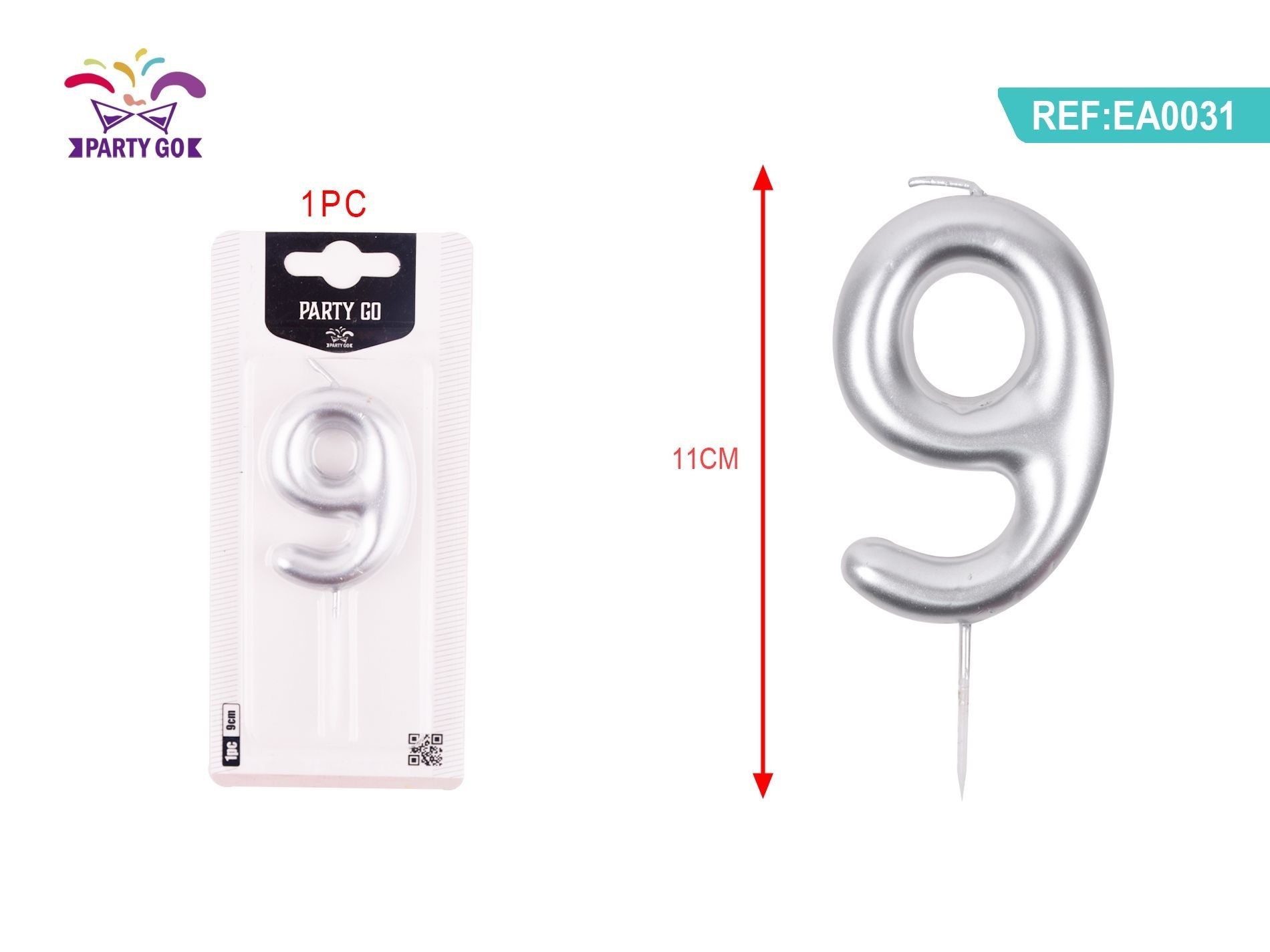 CANDELE DI COMPLEANNO NUMERI 9Party Go