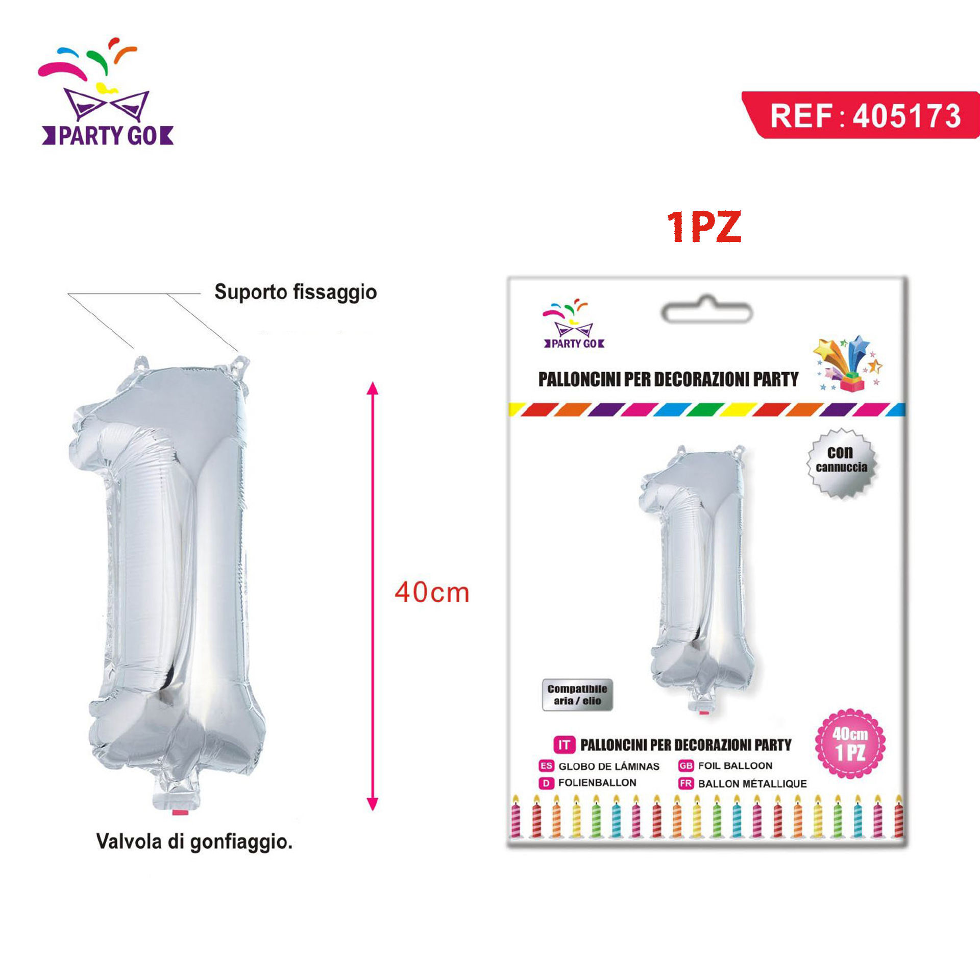 PALLONCINO ALLUMINIO N1 40CM