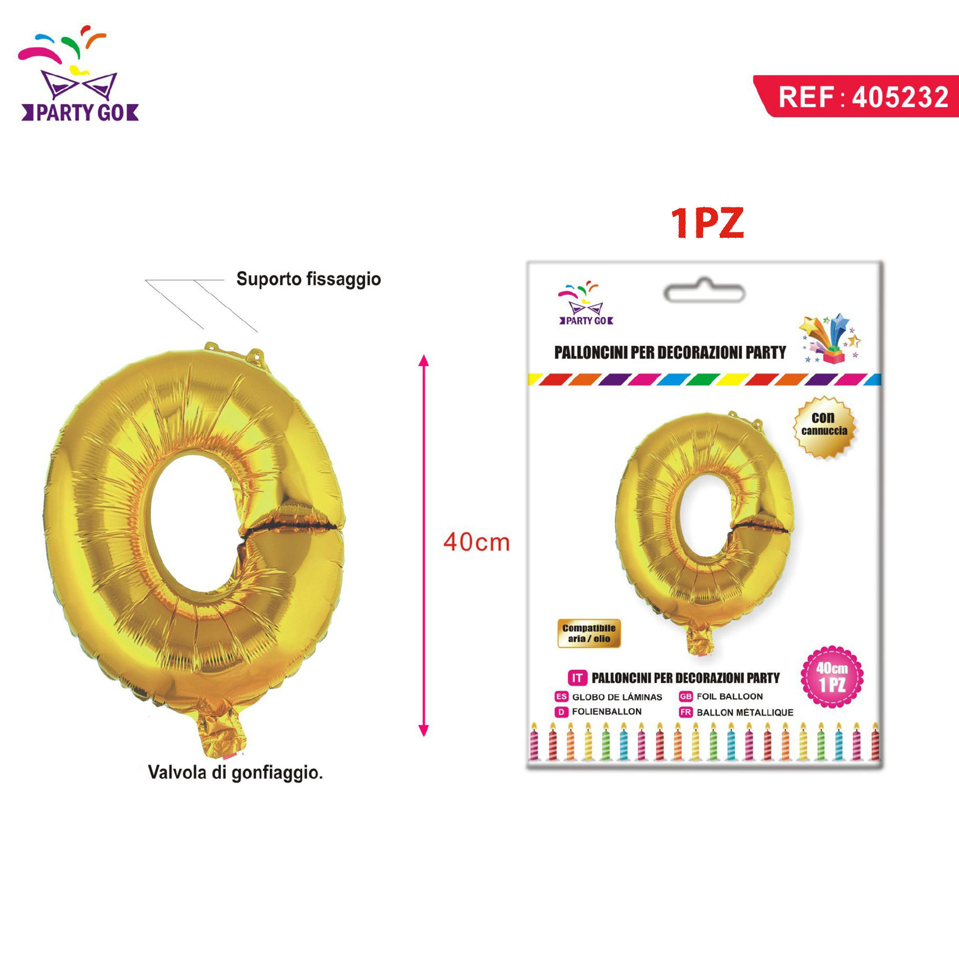 PALLONCINO ALLUMINIO O 40CM
