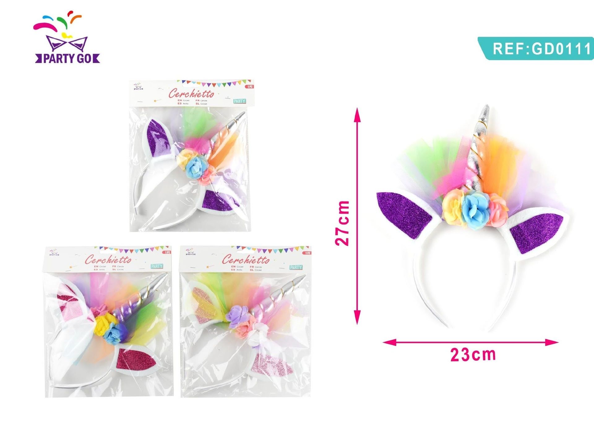 FASCIA CERCHIETTO PER CAPELLI PARTY