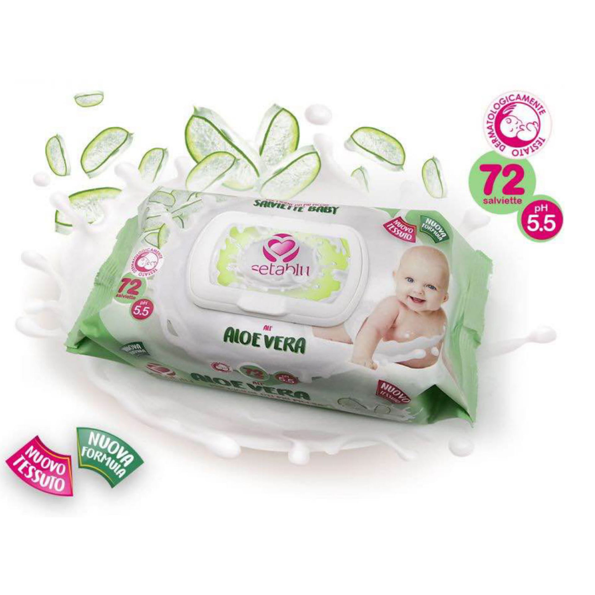SALVIETTE BABY ALOE VERA 72PZ