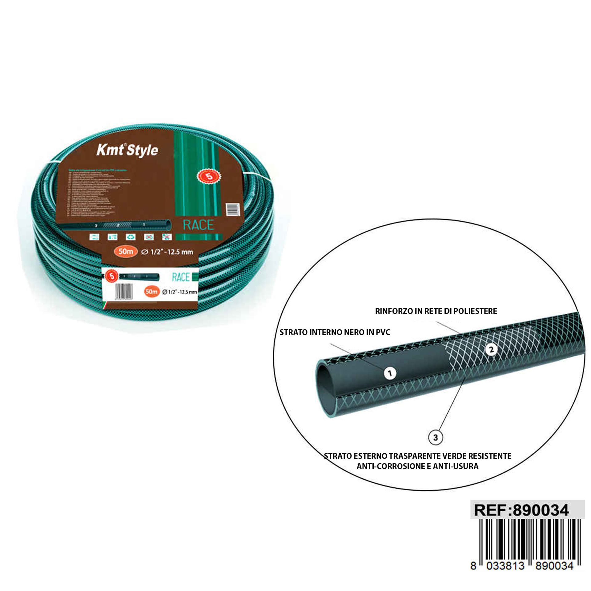 TUBO IRRIGAZIONE 1/2 50M