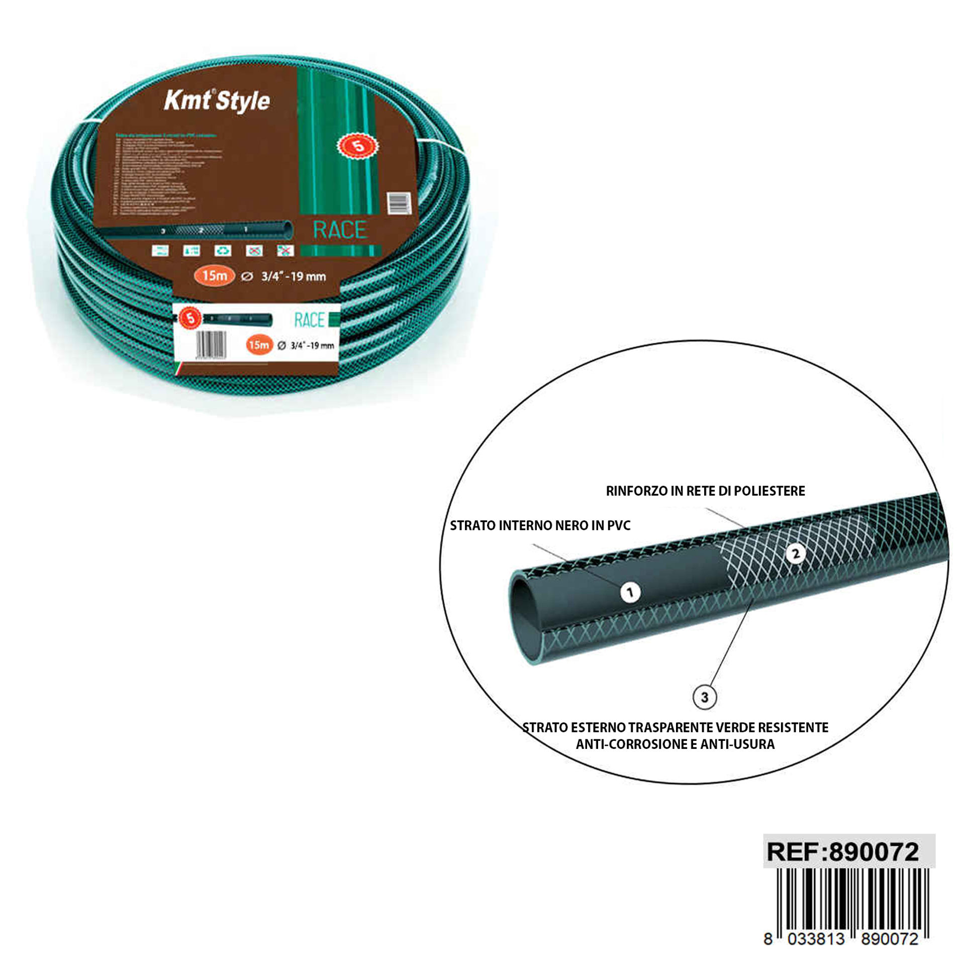 TUBO IRRIGAZIONE 3/4 15M