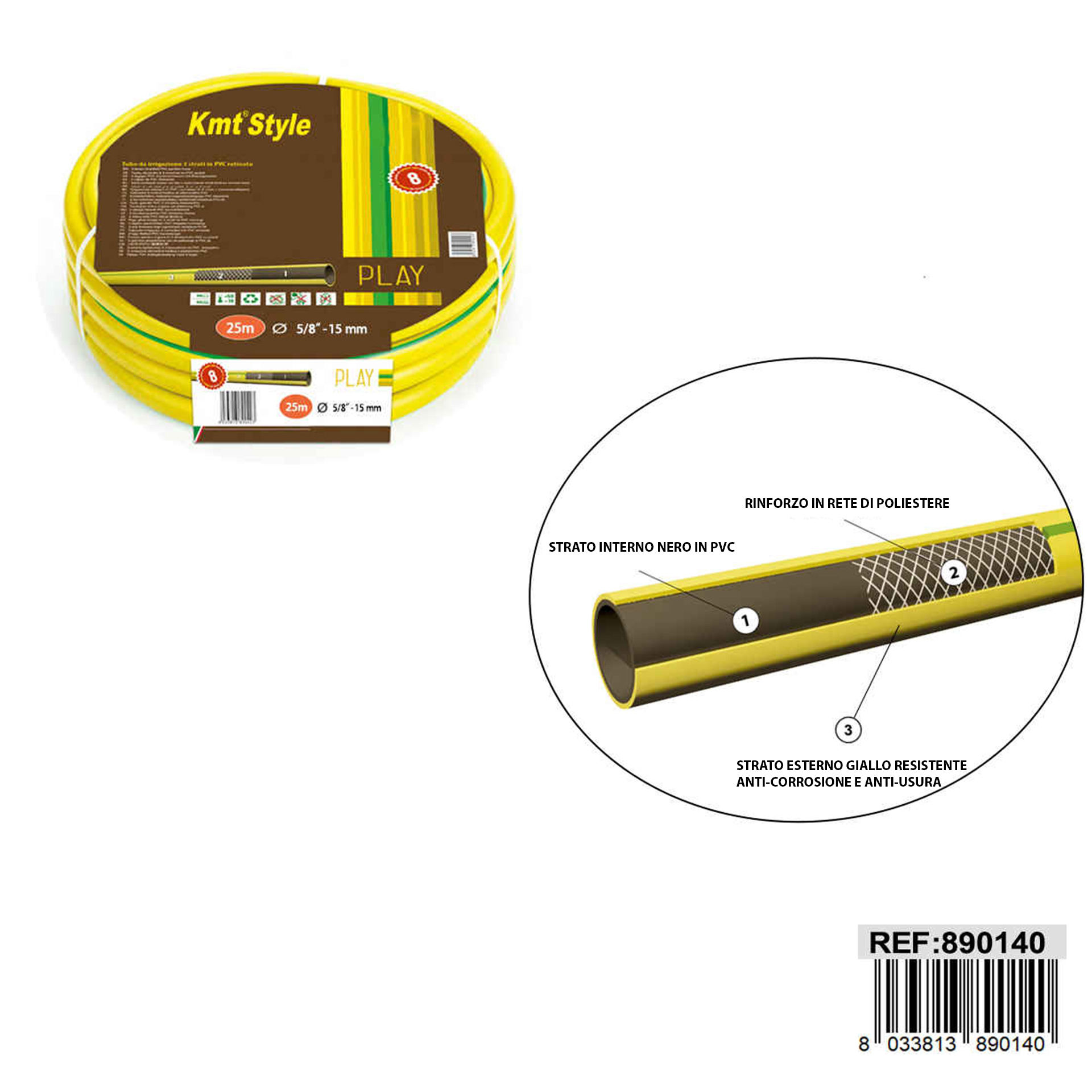 TUBO IRRIGAZIONE PROFESSIONALE 5/8 25M