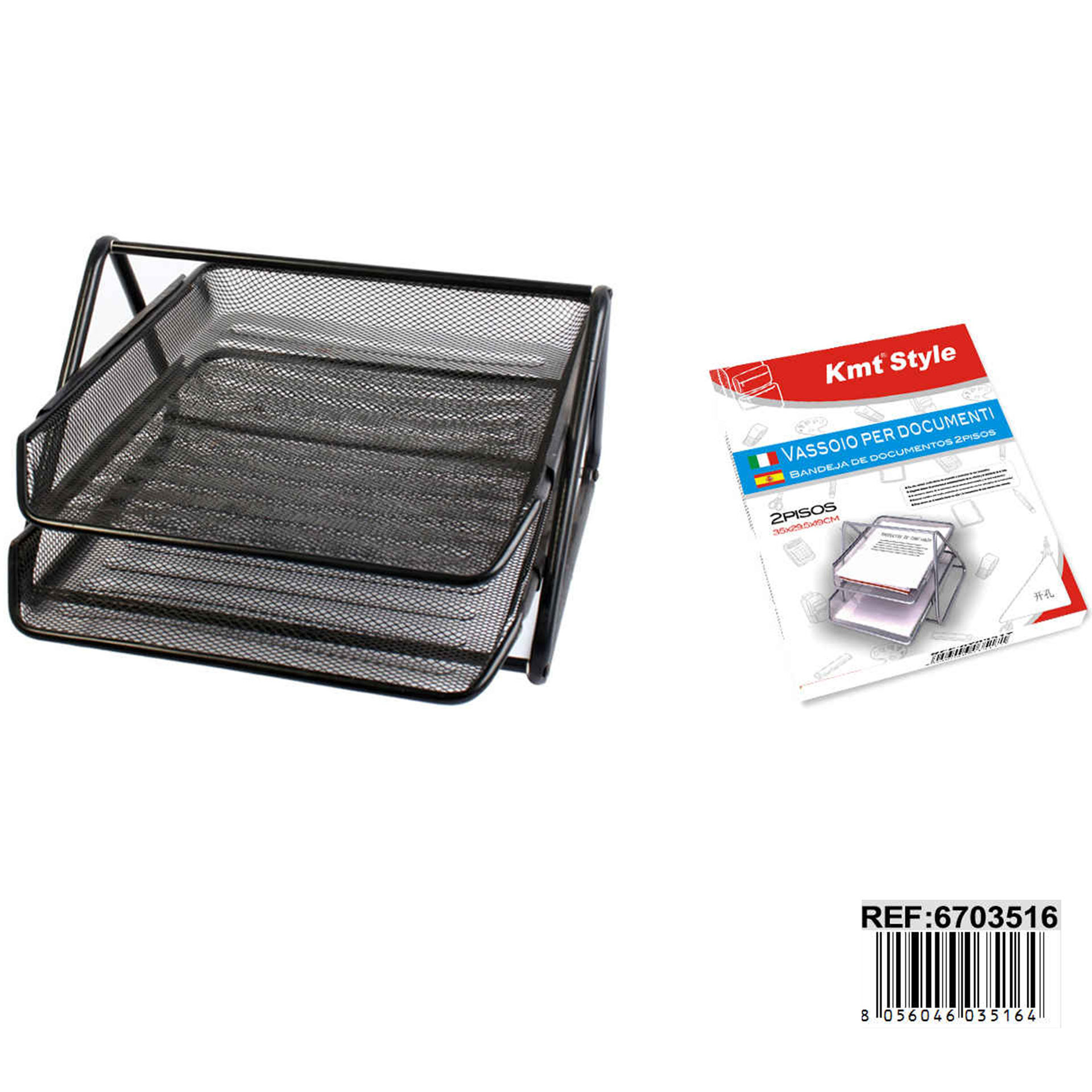 VASOIO DOCUMENTI 2 PIANI NERO