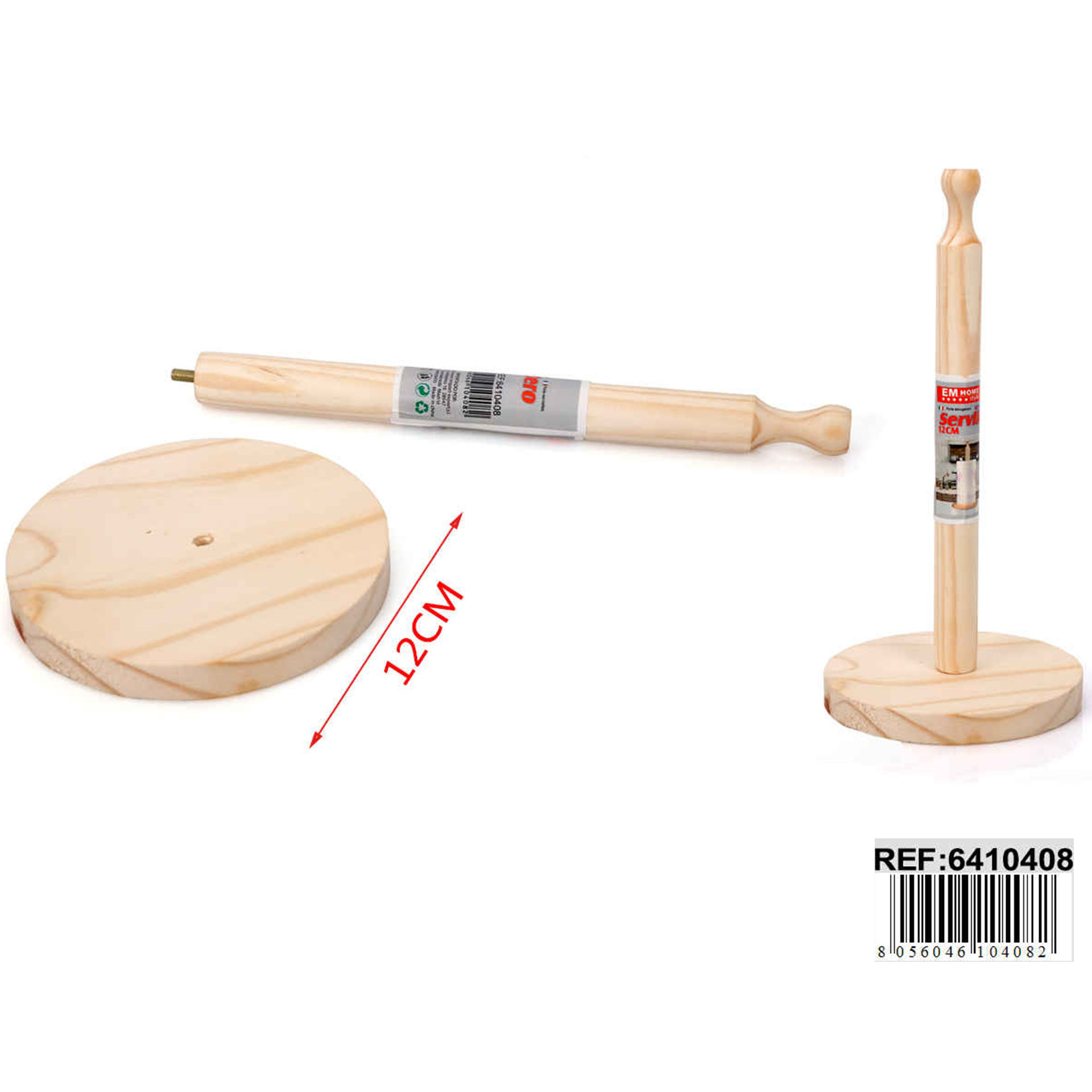 PORTAROTOLO IN LEGNO 12CM