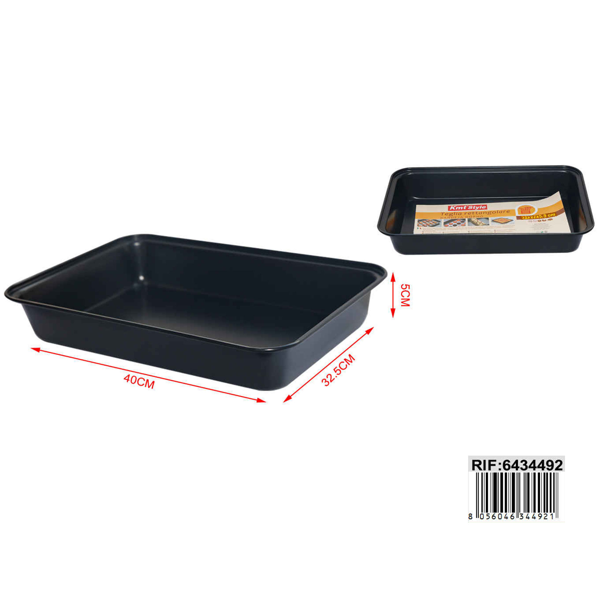TEGLIA RETTANGOLARE 40*32.5*5CM