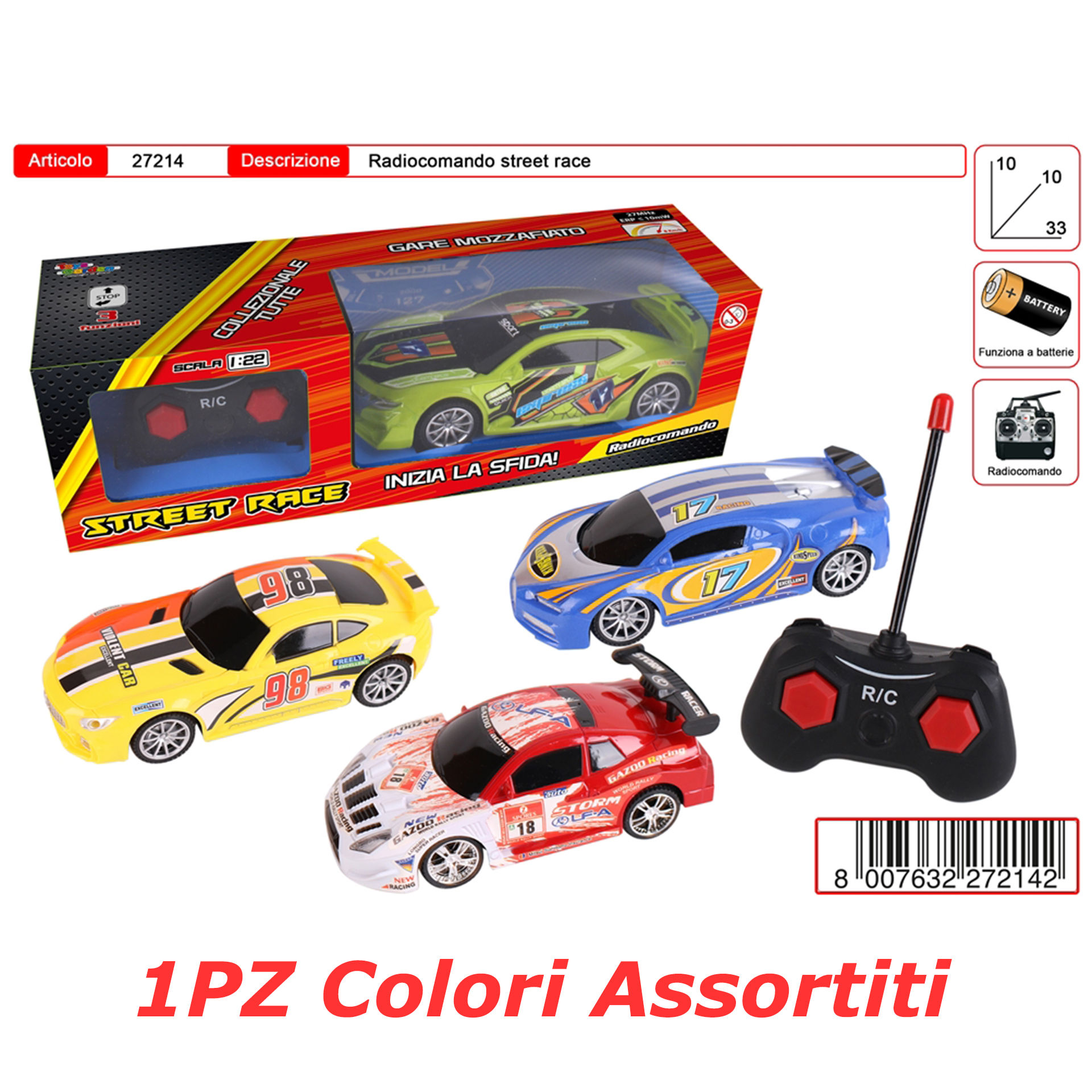 RADIOCOMANDO 3 FUNZIONI   1:24