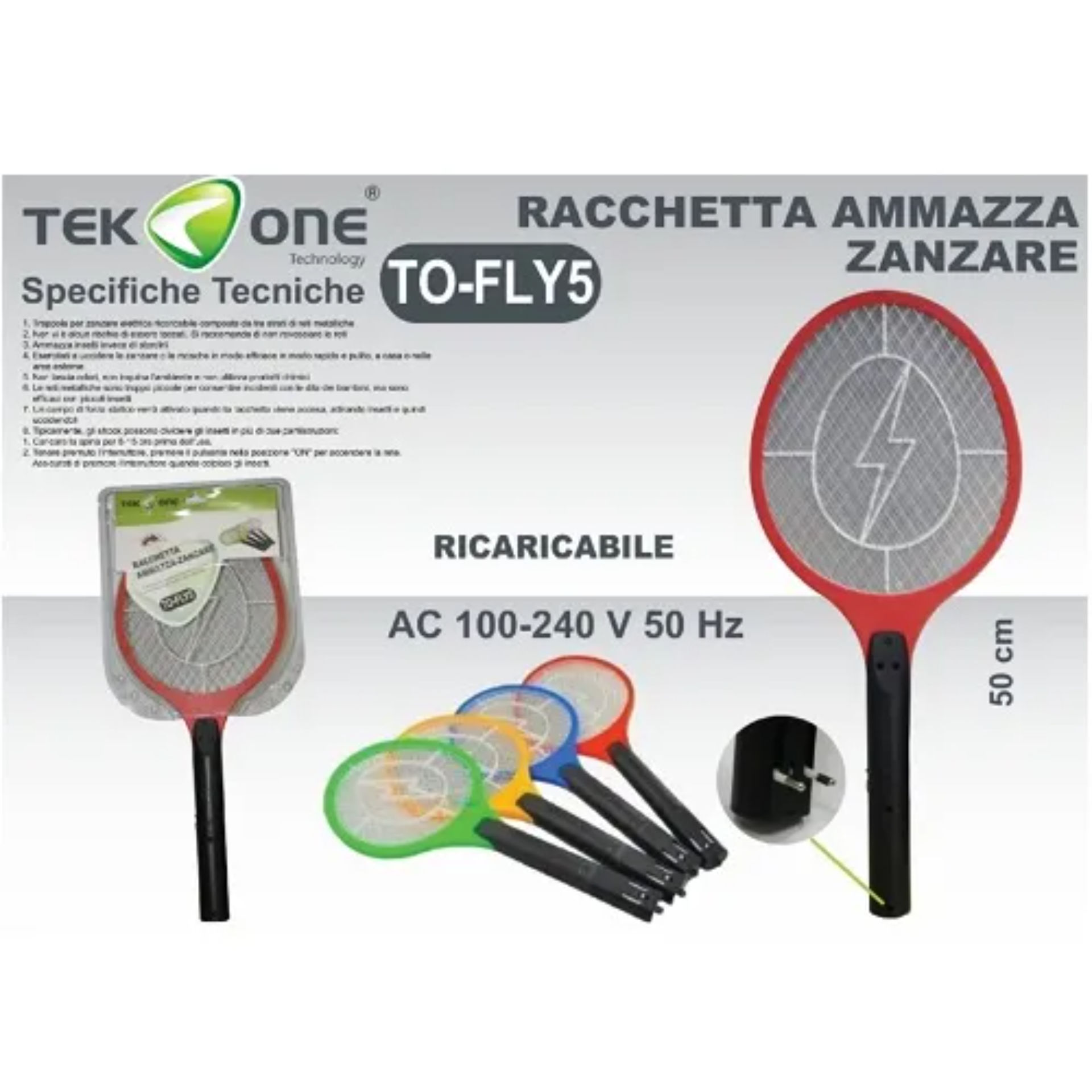 RACCHETTA ELETTRICA PER MOSCHE