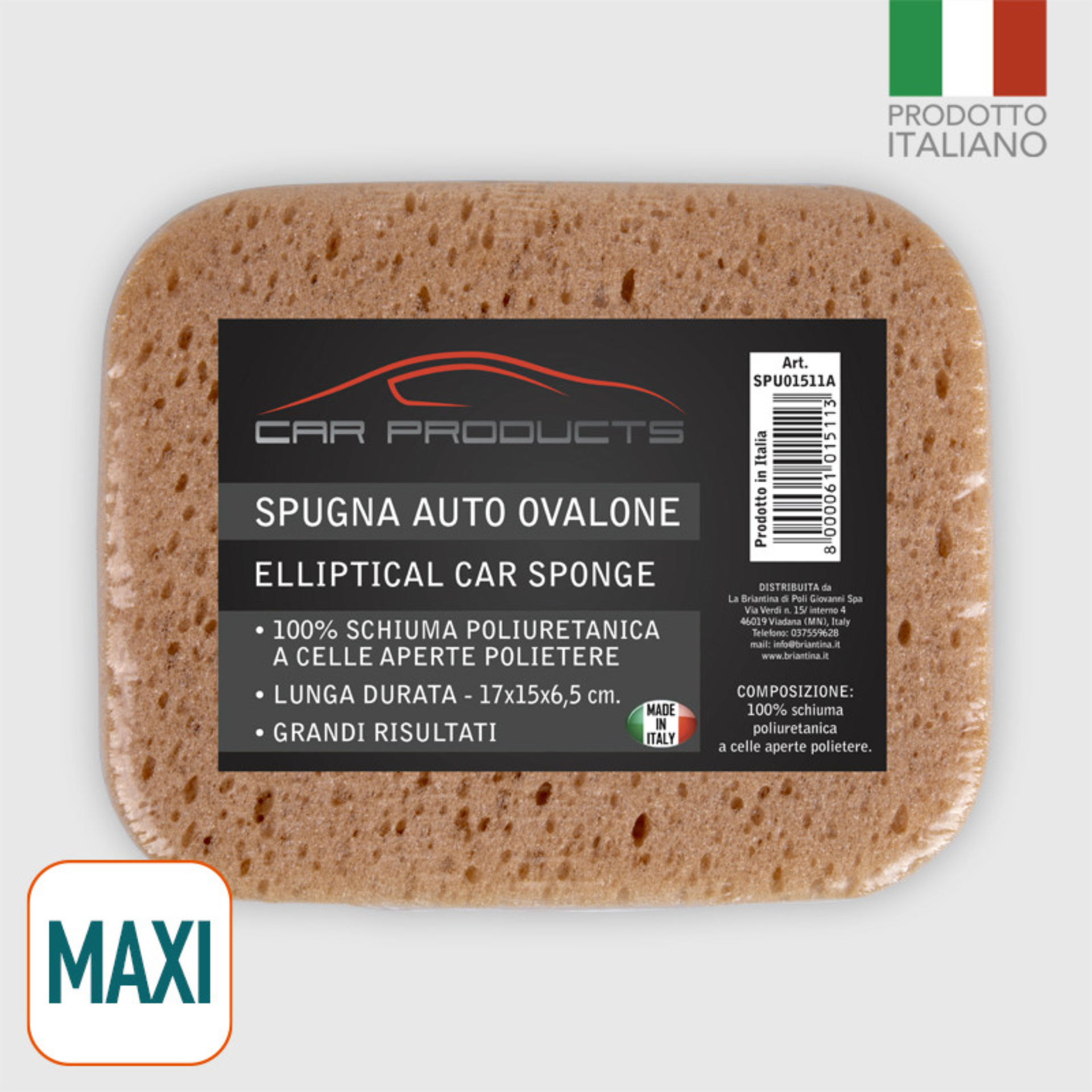 SPUGNA AUTO OVALONE 15X17X6,5 CMLa Briantina