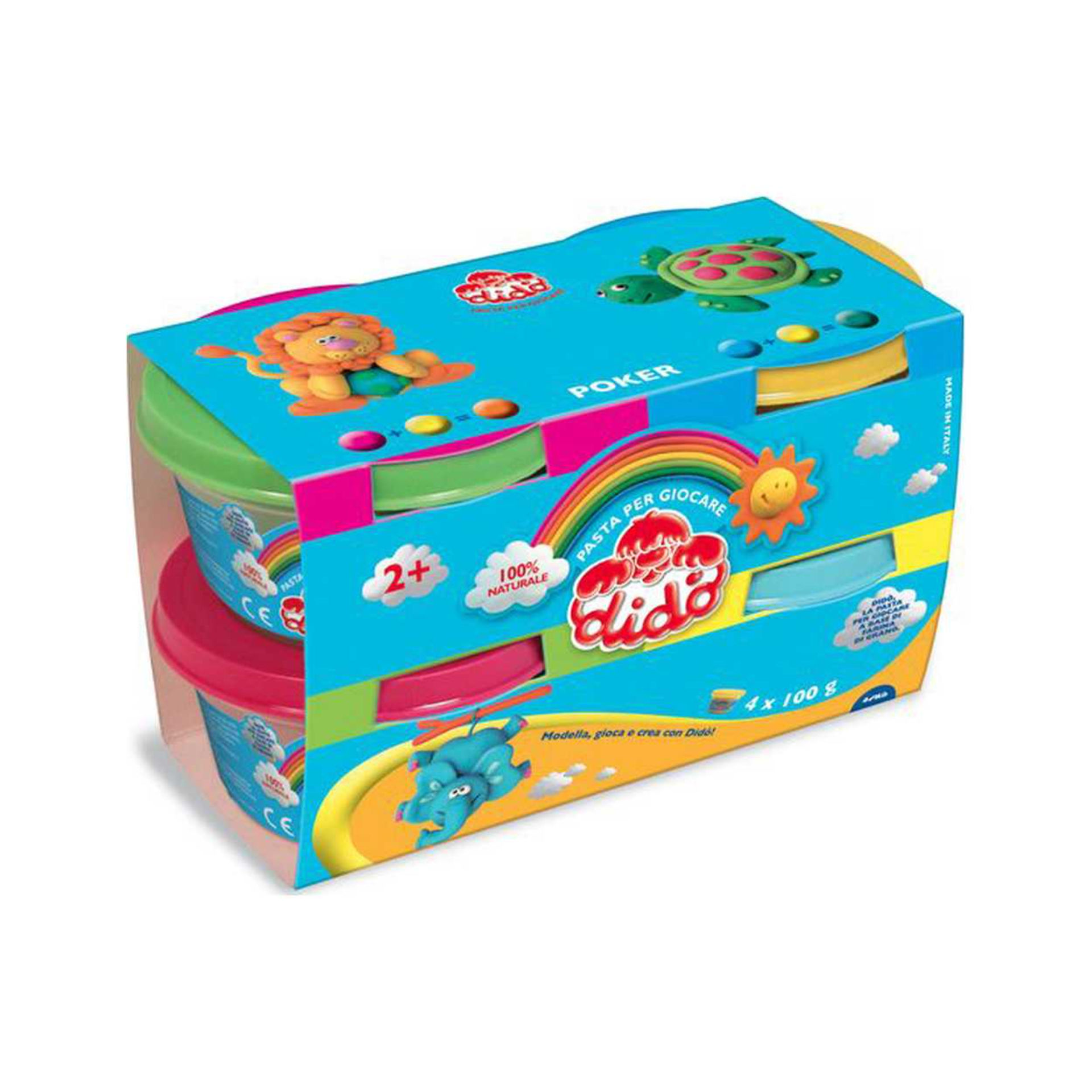 DIDO' POKER 4X100 GR. GIALLO MAGENTA AZZURRO VERDEDidò