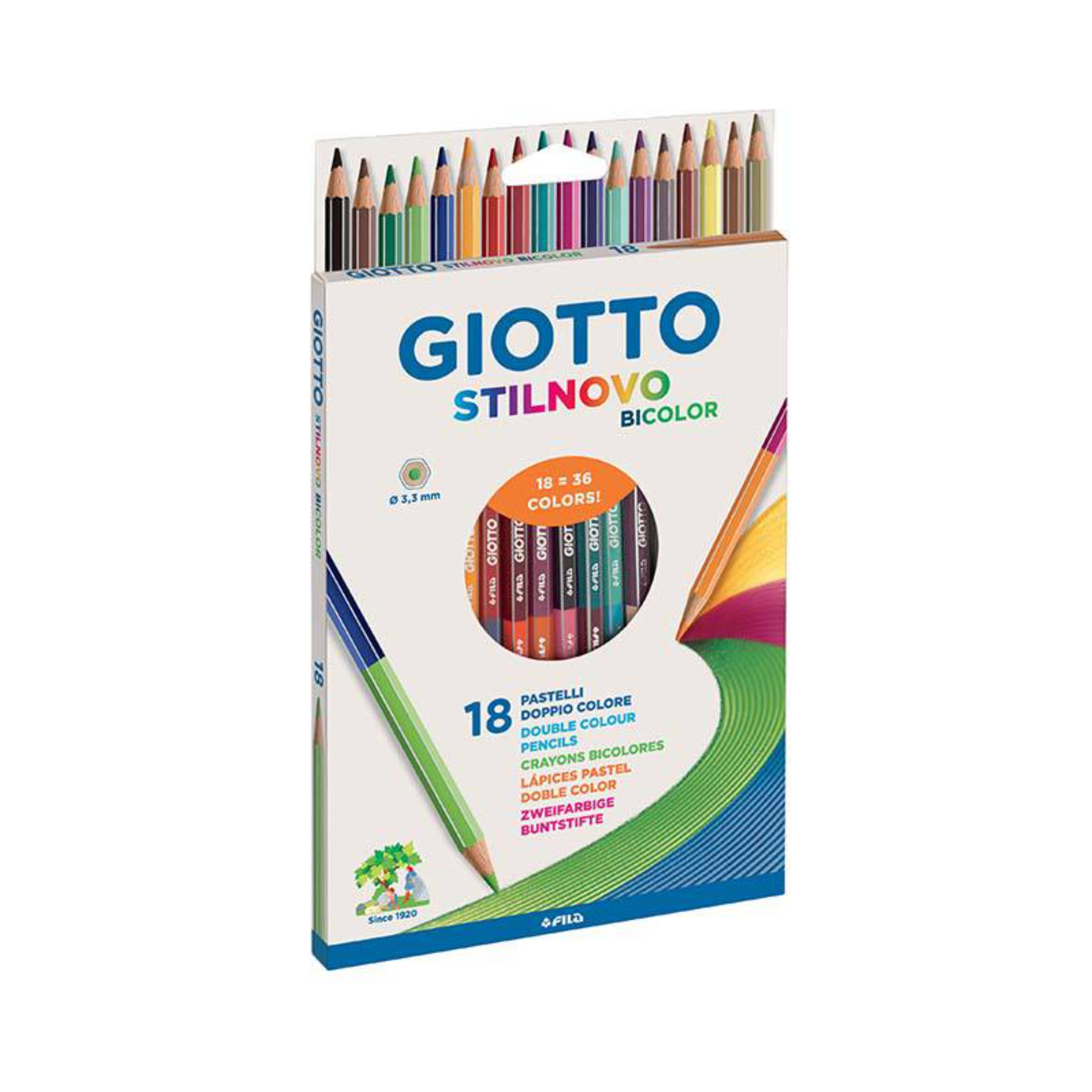 PASTELLO STILNOVO BICOLOR SCATOLA 18 COLORI   2572