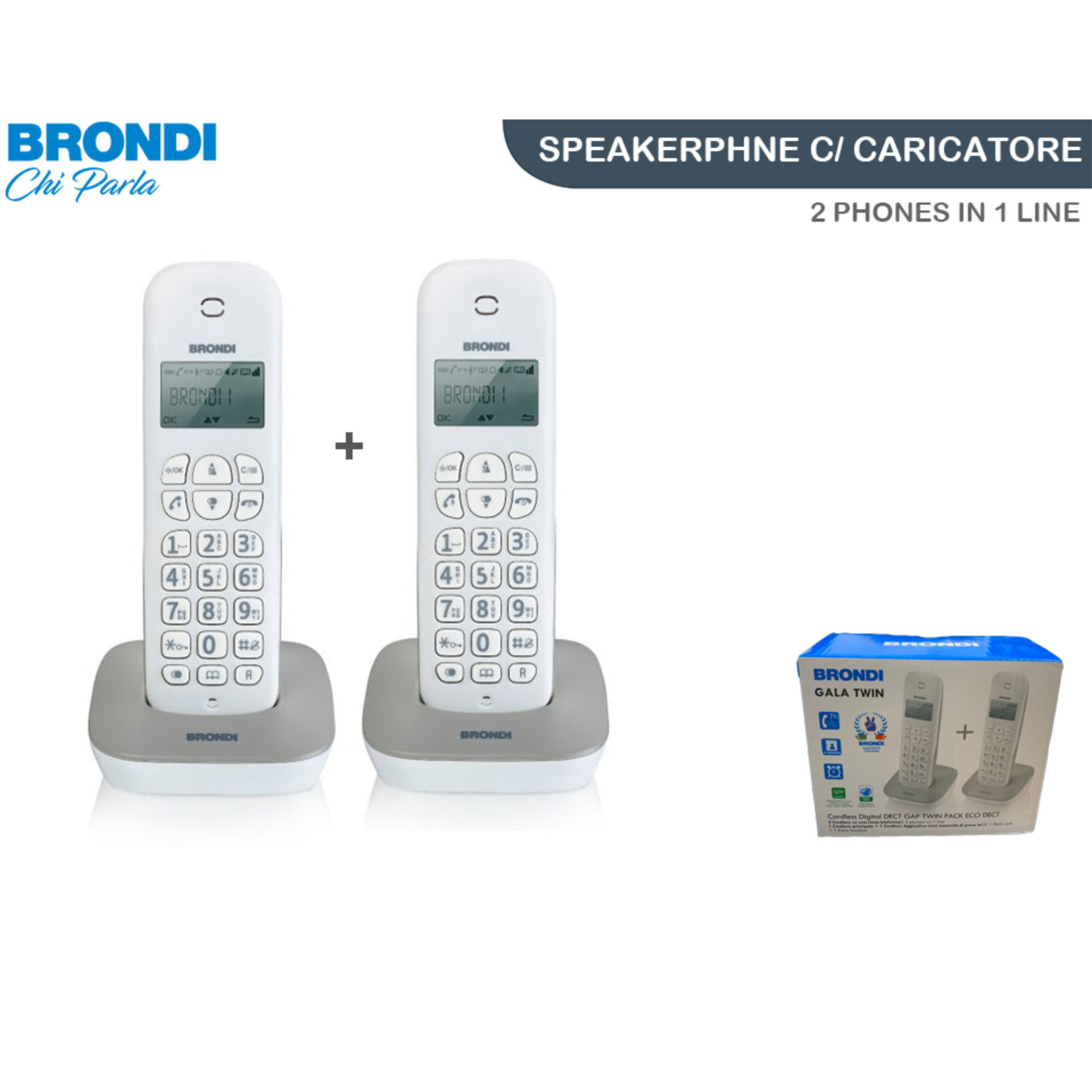 *BRONDI GALA TWIN BIANCO/GRIGIOBrondi