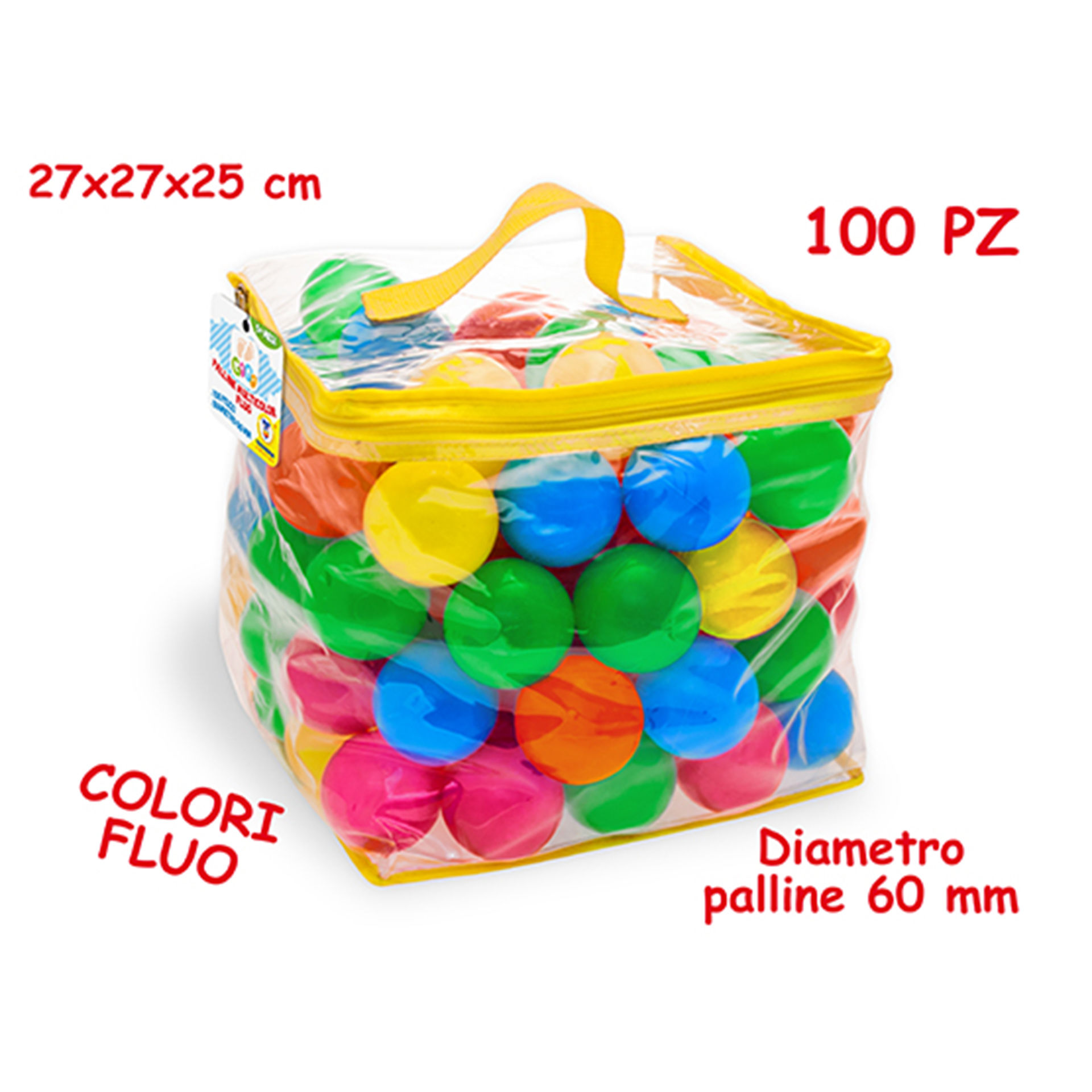 GOGO - PALLINE COLORI FLUO 100 PZ IN BORSATeorema
