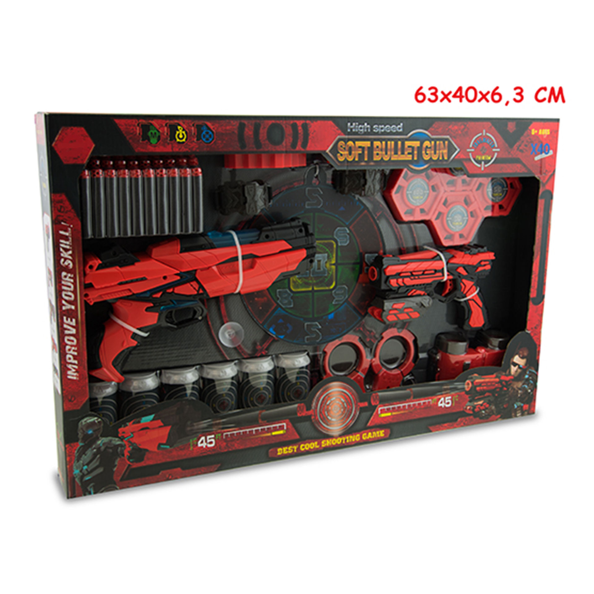 TEO S - SFIDA SOFT BULLET GUN C/ LUCE 40PROIETTILITeorema