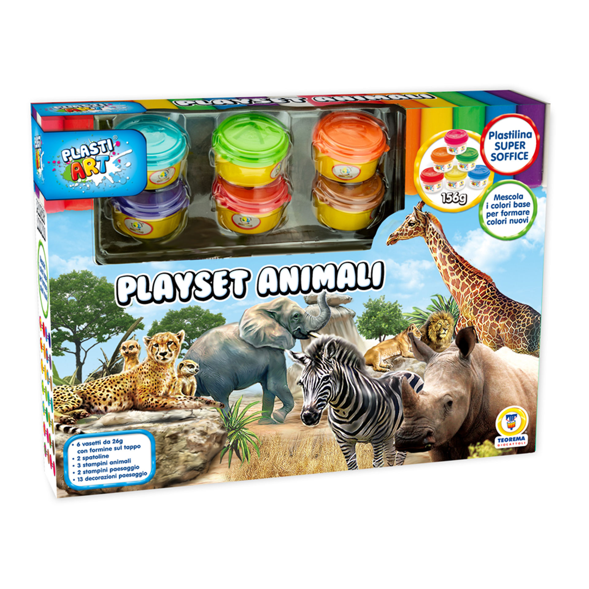 PLASTIART - SET SAVANA 6 VASETTI 2 ASSTeorema