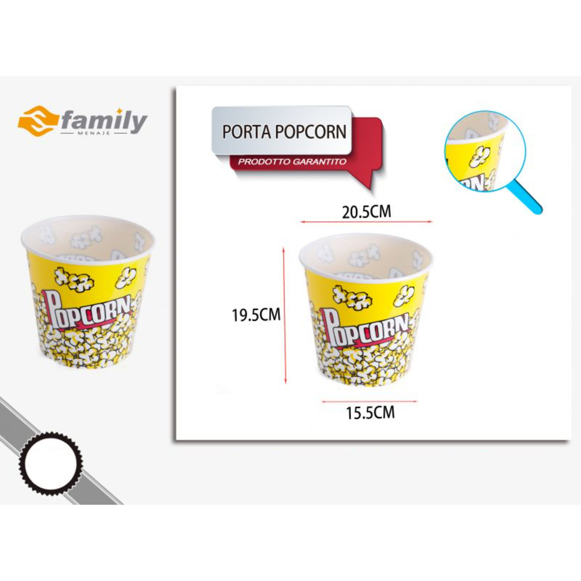 PORTA POPCORN 19.5*20.5*15.5CMFamily