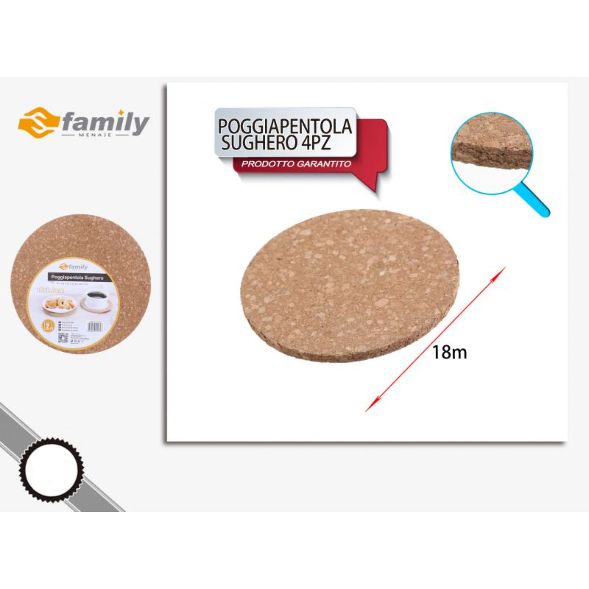 POGGIAPENTOLA SUGHERO 2PZ 18CMFamily