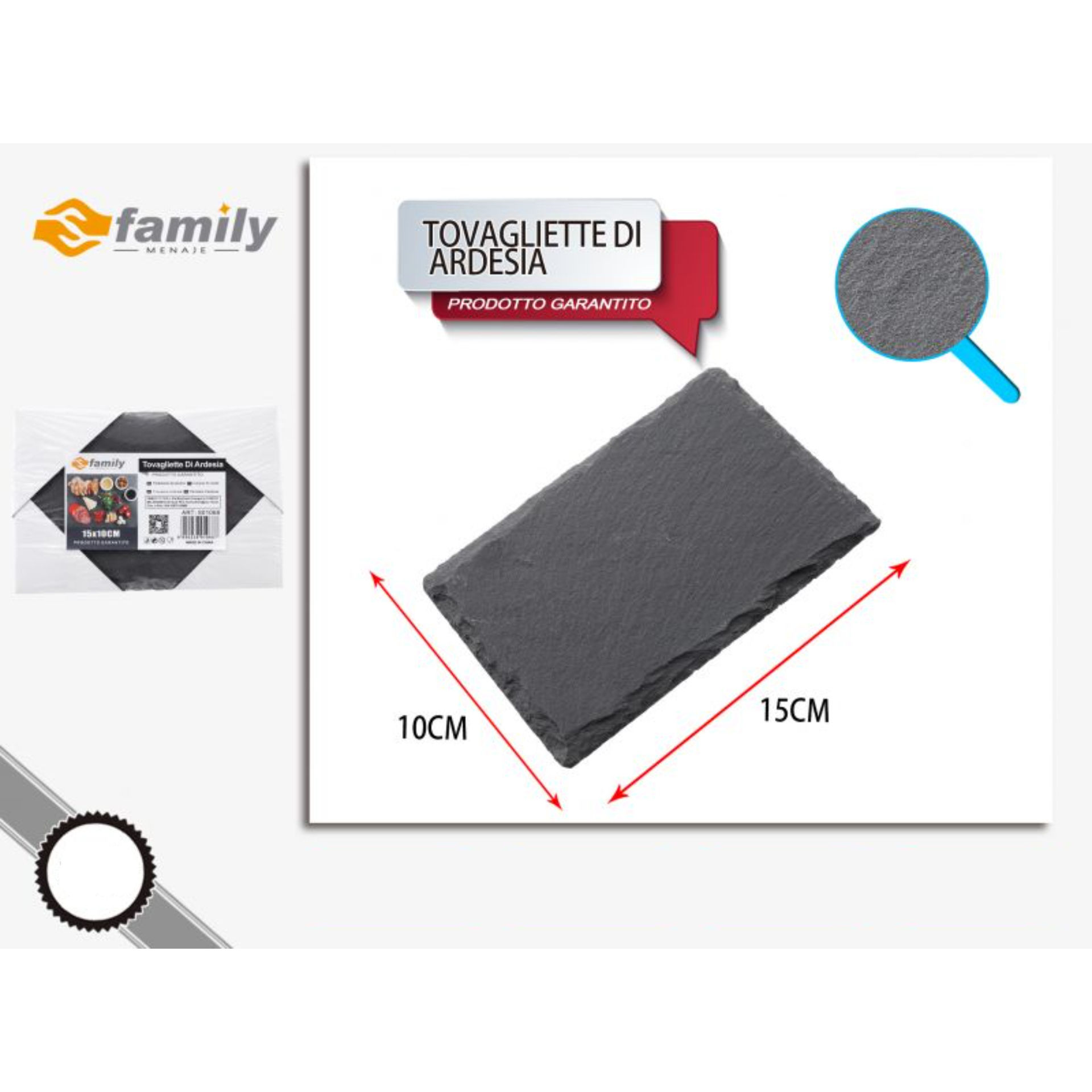 TOVAGLIETTE DI ARDESIA 15*10CMFamily
