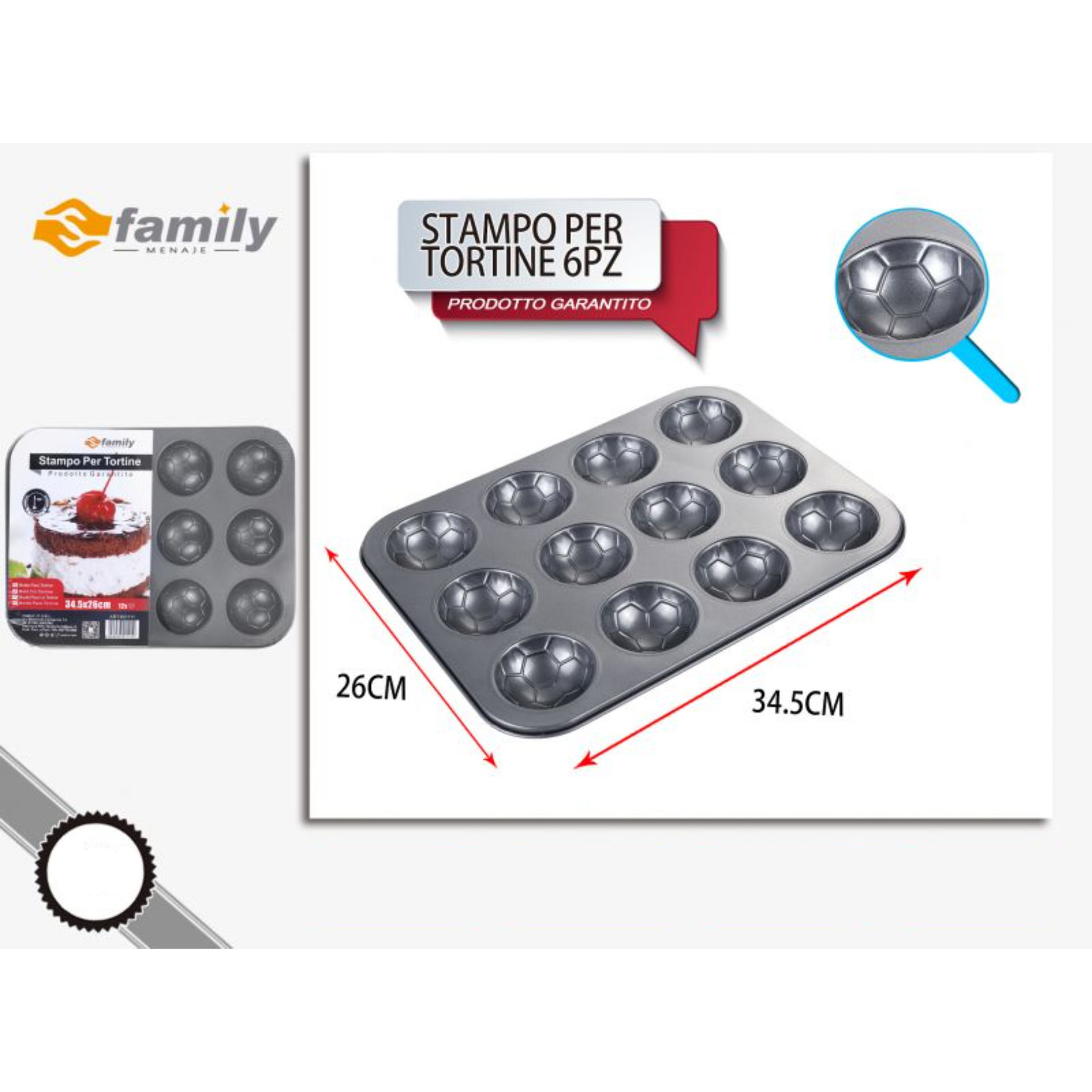 FAMILY STAMPO PER MUFFIN DA FORNO 26*34.5CMFamily