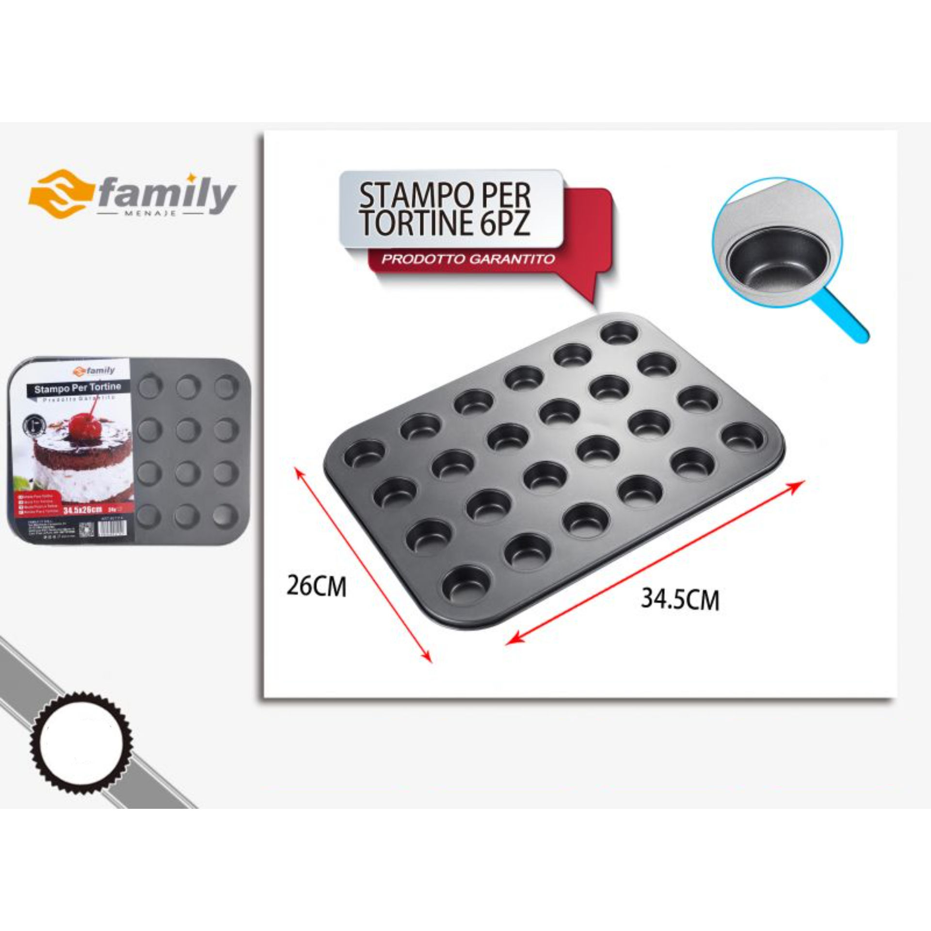 FAMILY STAMPO PER MUFFIN DA FORNO 26*34.5CMFamily
