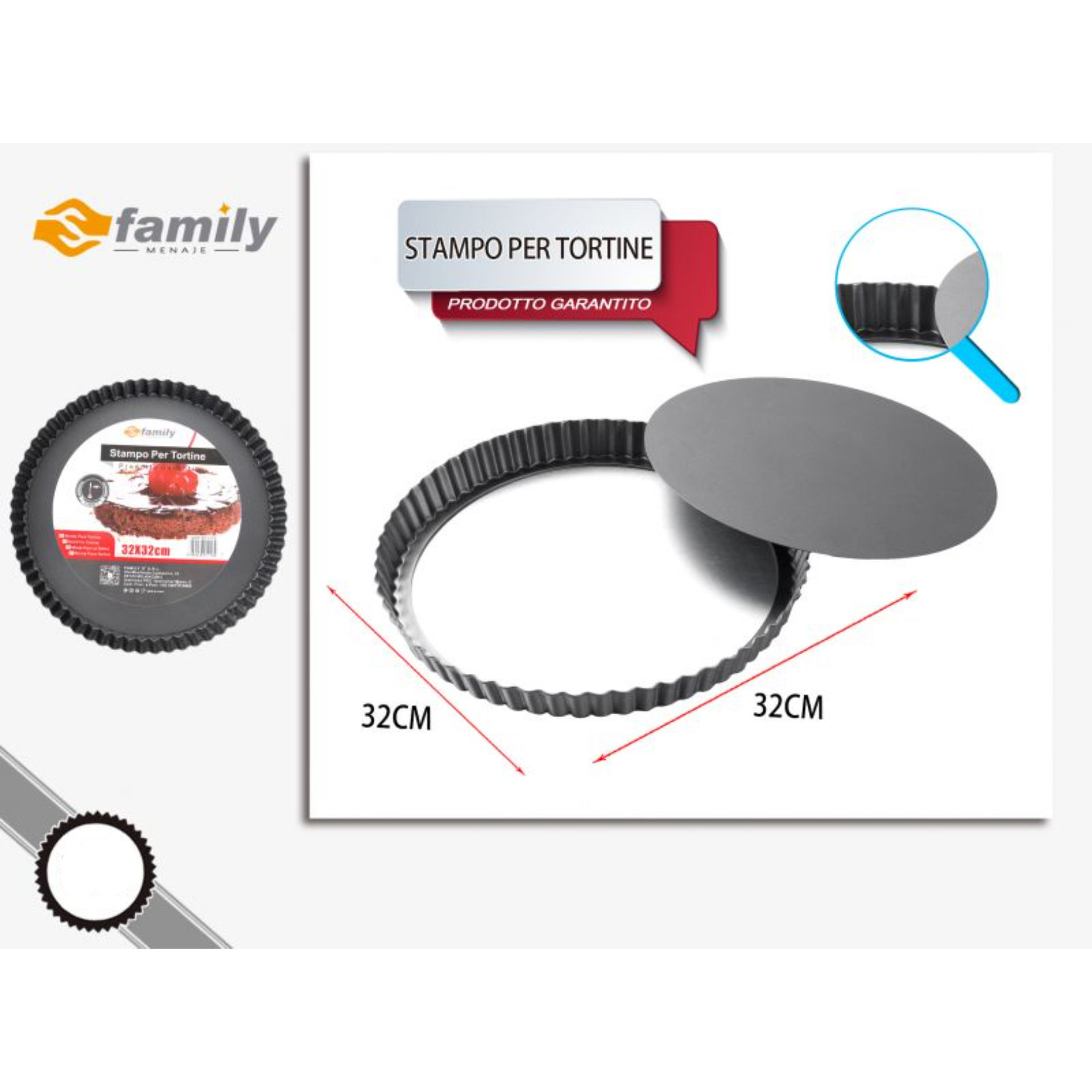 FAMILY STAMPO PER DOLCI DA FORNO 32*32CMFamily