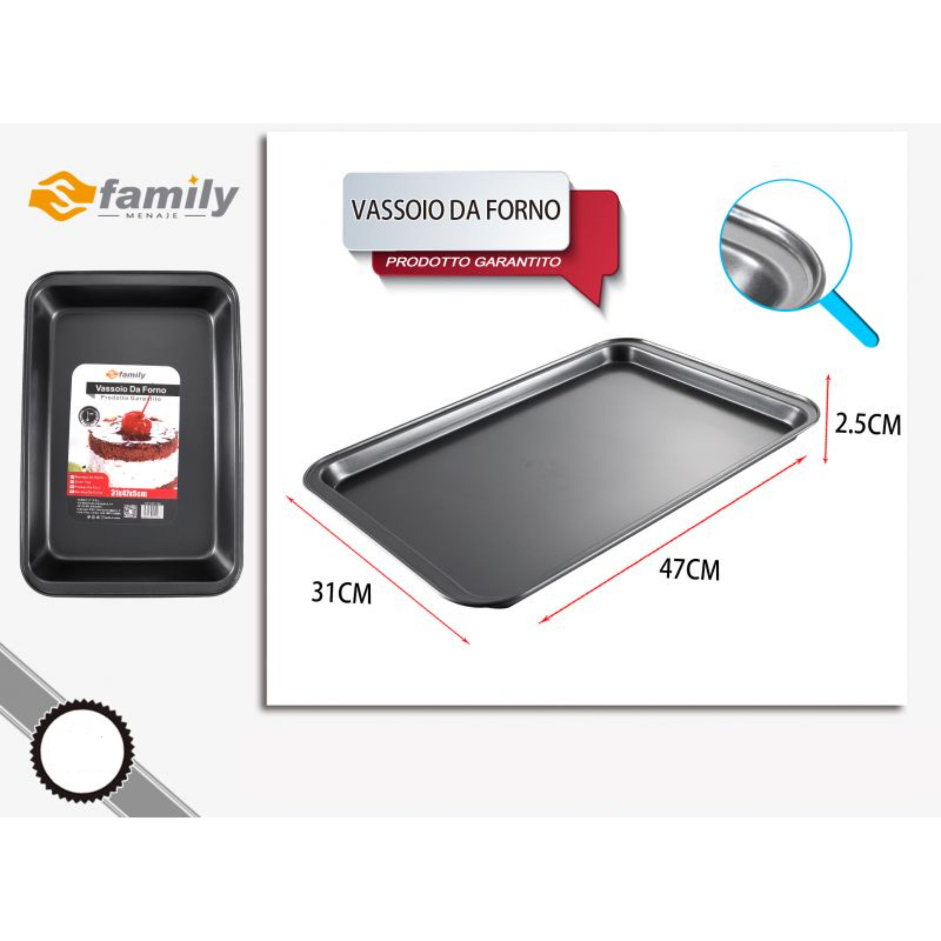 VASSOIO DA FORNO 47*31*2.5CMFamily
