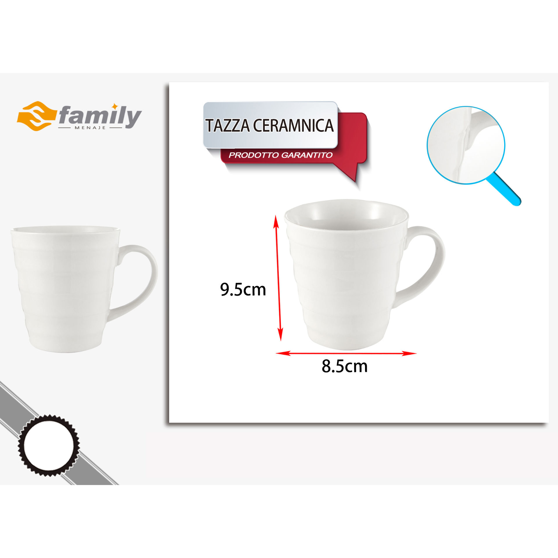 TAZZA CERAMICA 8.5*9.5CMFamily