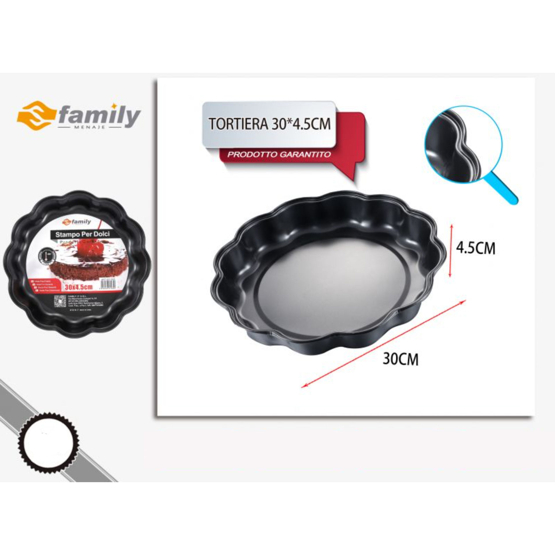 FAMILY STAMPO PER DOLCI DA FORNO 30*30*4.5CMFamily