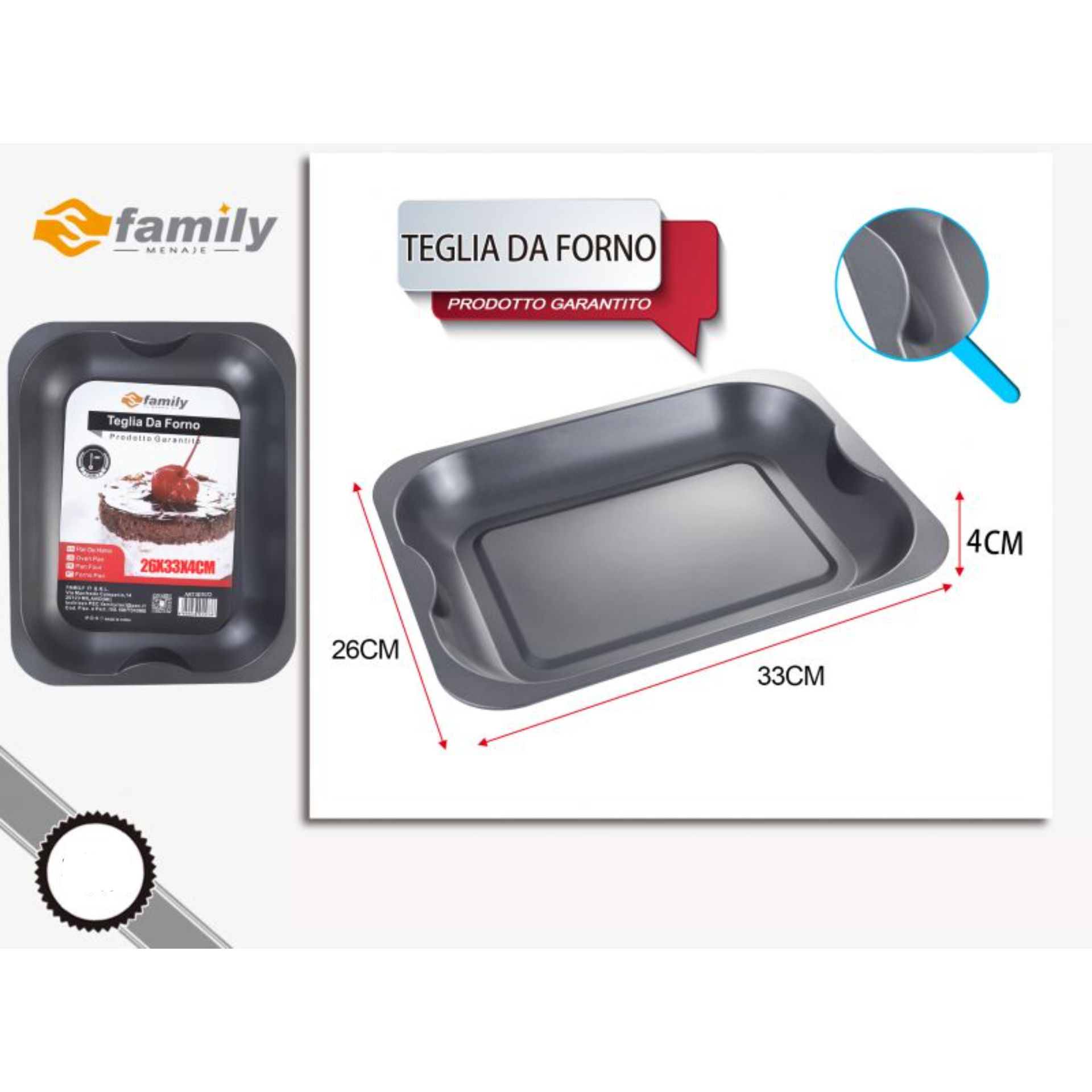 EMI STYLE TEGLIA DA FORNO 32*26*4CMFamily