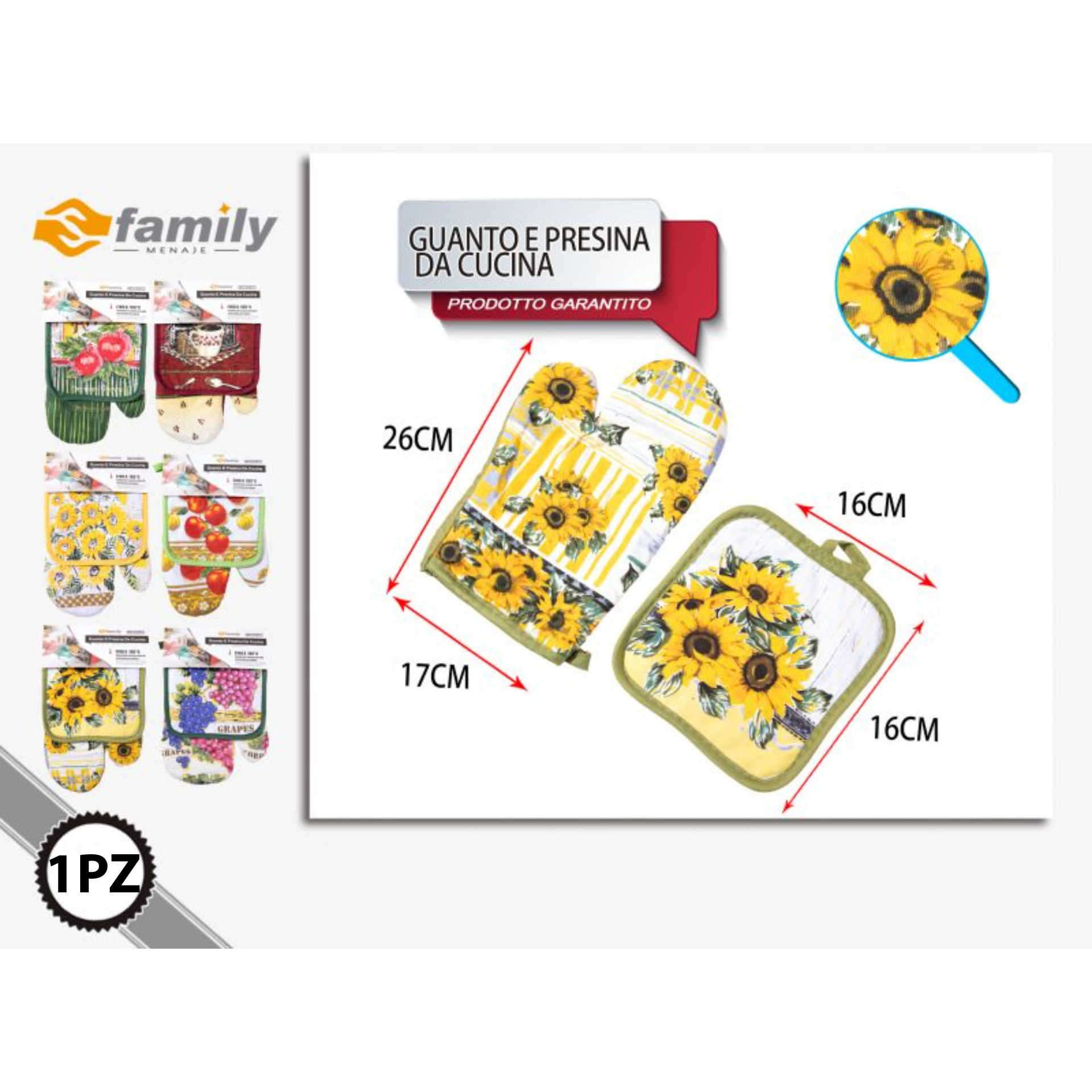 GUANTO E PRESINA DA CUCINA 17*24CM/16*16CMFamily