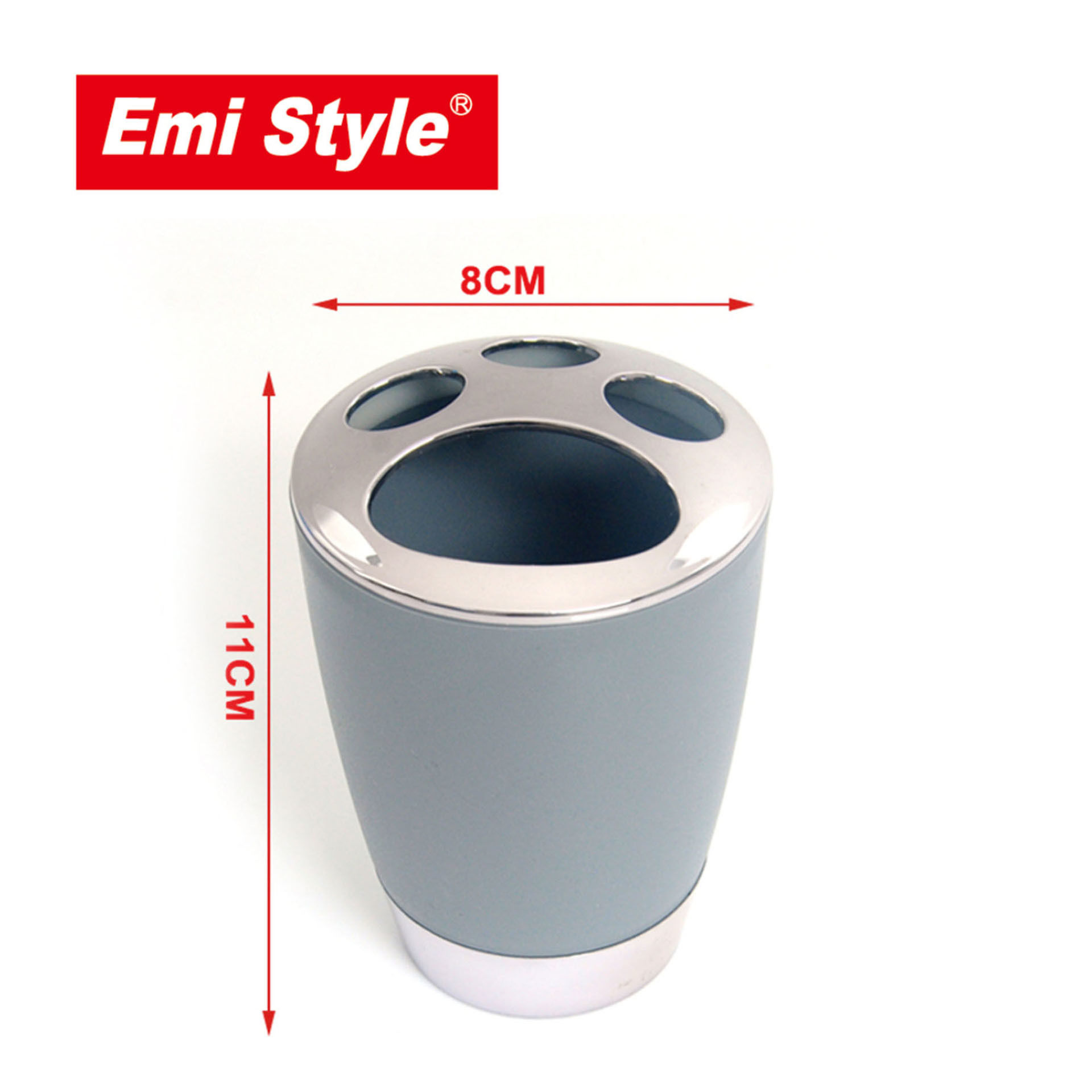 EMI STYLE BICCHIERE PORTA SPAZZOLINI 8*8*11CMEmi Style