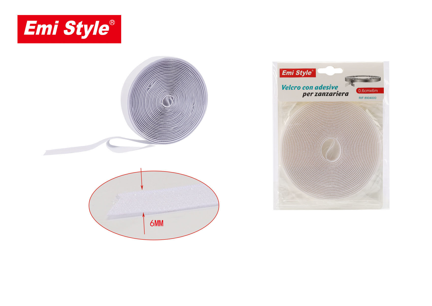 VELCRO CON ADESIVE 0.6CM*6M